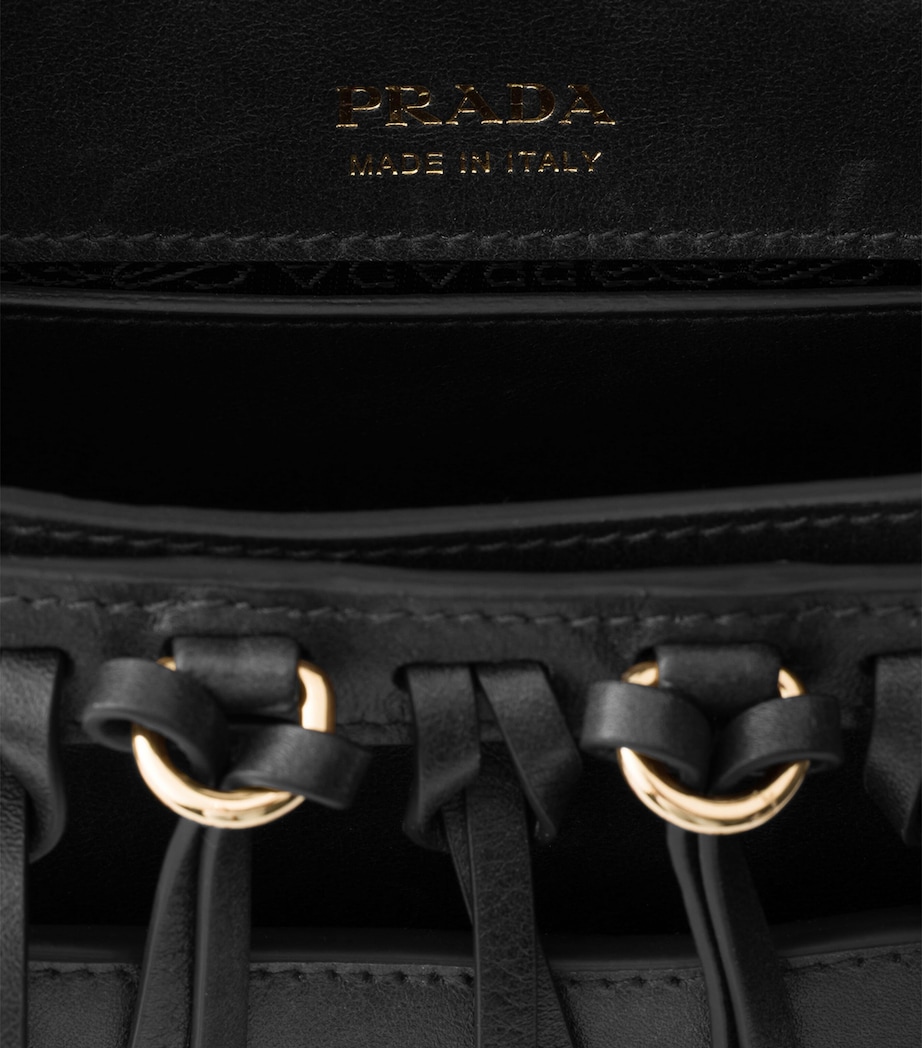Prada Mini Leather Corsaire Shoulder Bag Black Image 4