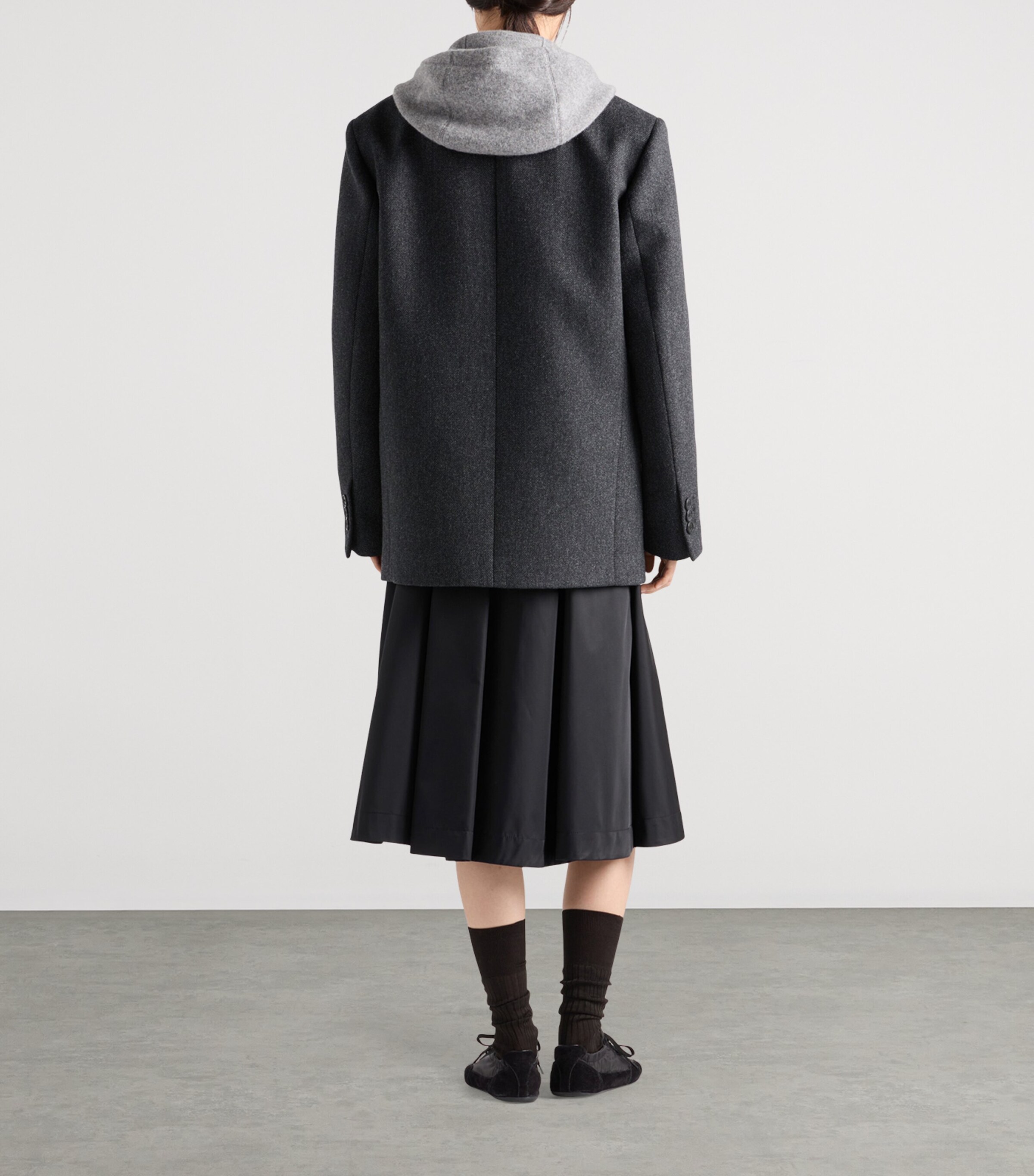 Re-Nylon Belted Midi Skirt F0002 Image 5