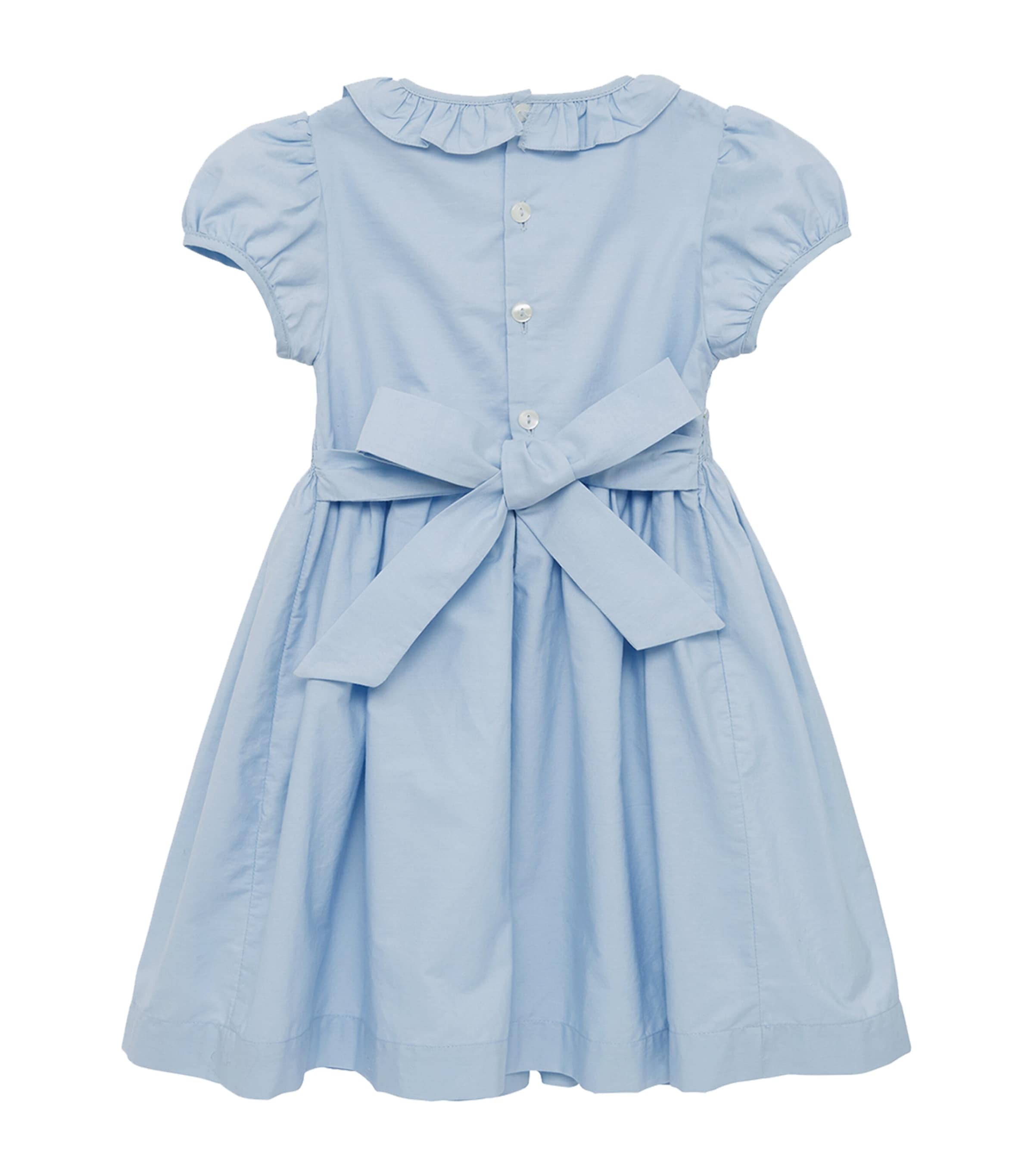 Cotton Willow Rose Dress (5-11 Years) CORNFLOWER BLUE Image 2