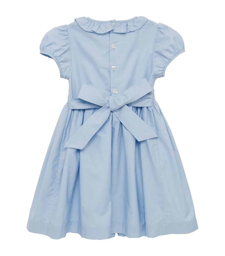 Cotton Willow Rose Dress (5-11 Years) CORNFLOWER BLUE Image 2