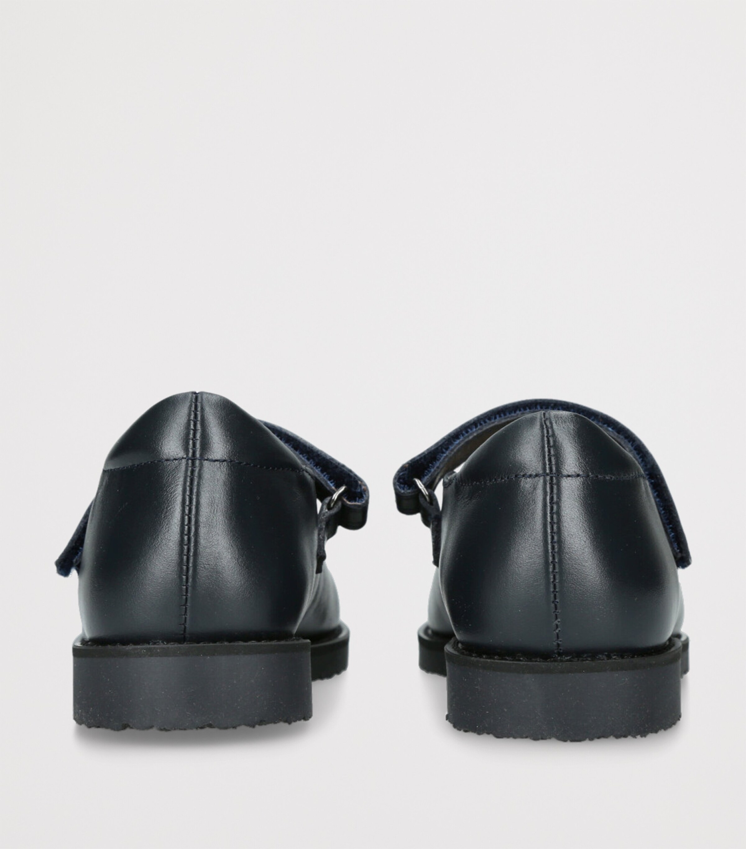 papouelli Leather Emilia Mary Janes Navy Image 2