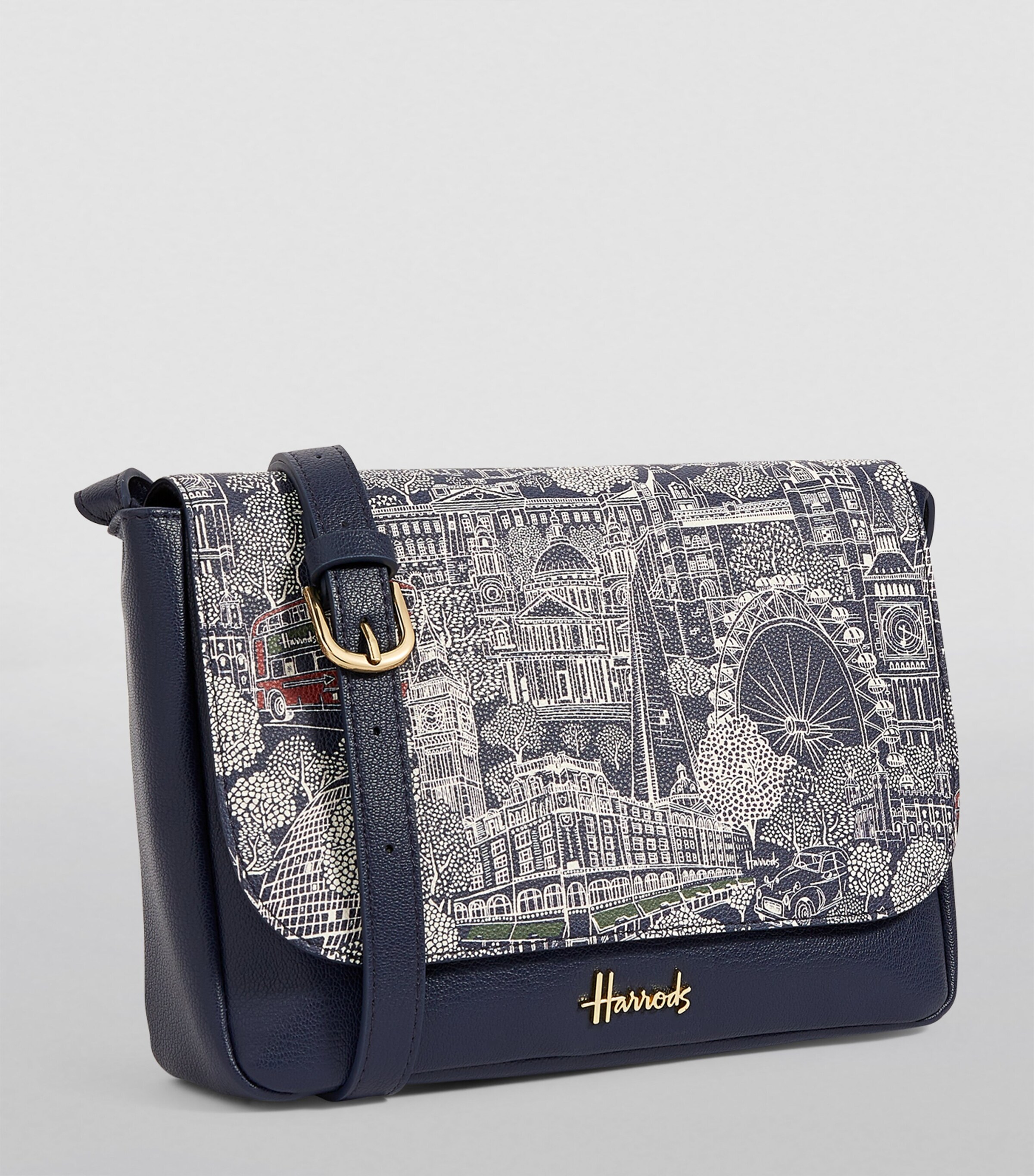 Harrods Landmarks Crossbody Bag Blue Image 3