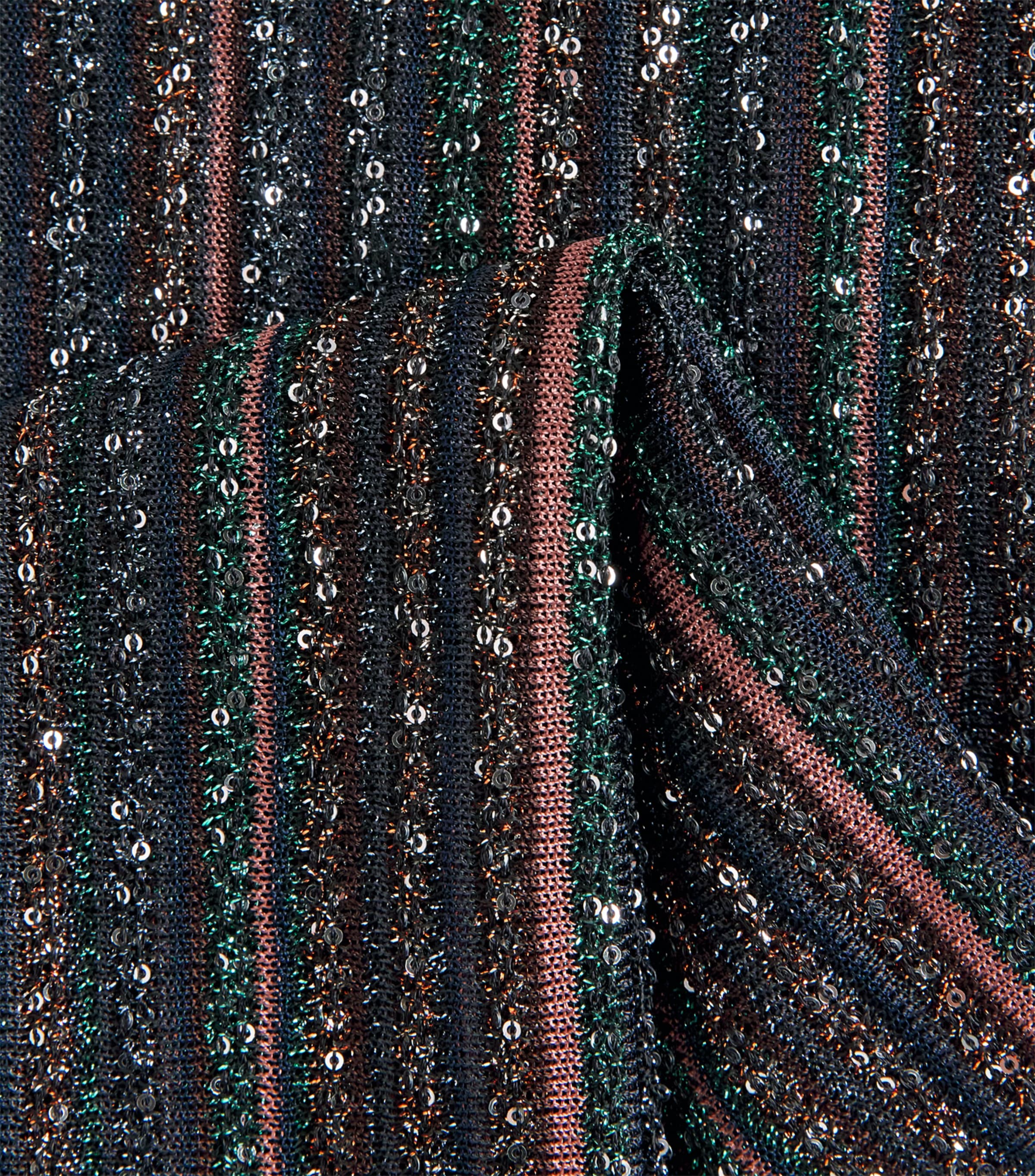 Missoni Sequin-Embellished Stripe Stole Drk Brown Tone Image 4