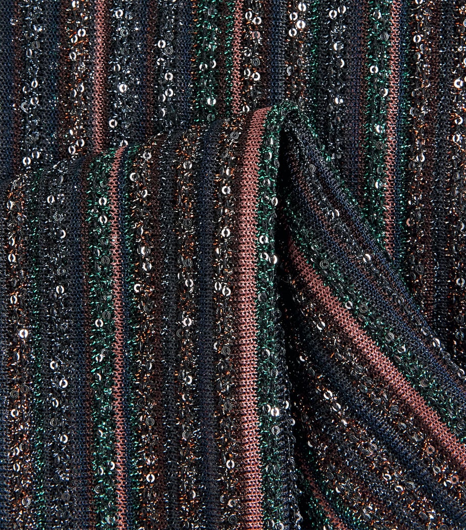 Missoni Sequin-Embellished Stripe Stole Drk Brown Tone Image 4