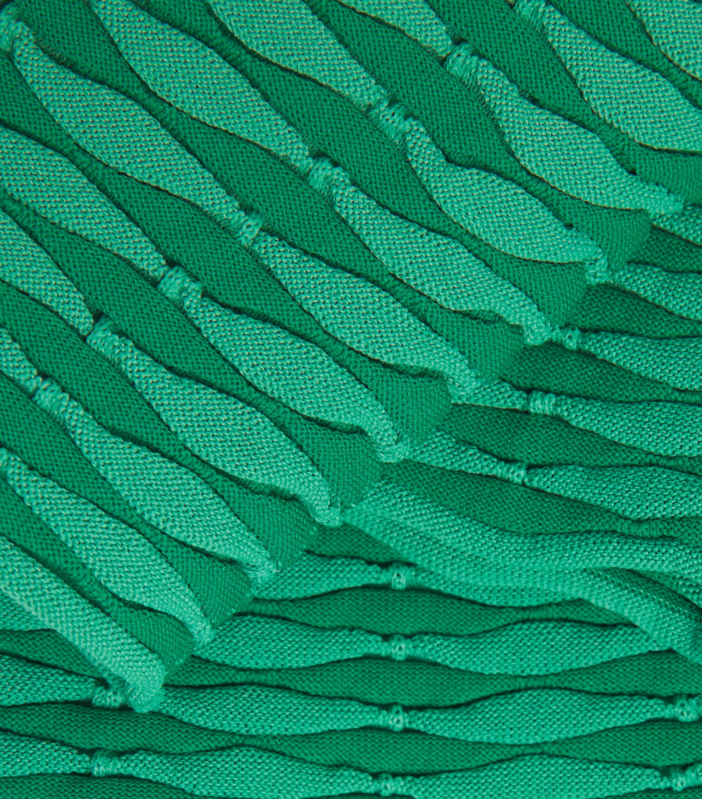 Pleats Please Issey Miyake Womens Colourful Mushroom Knit Top Grass Green Image 6