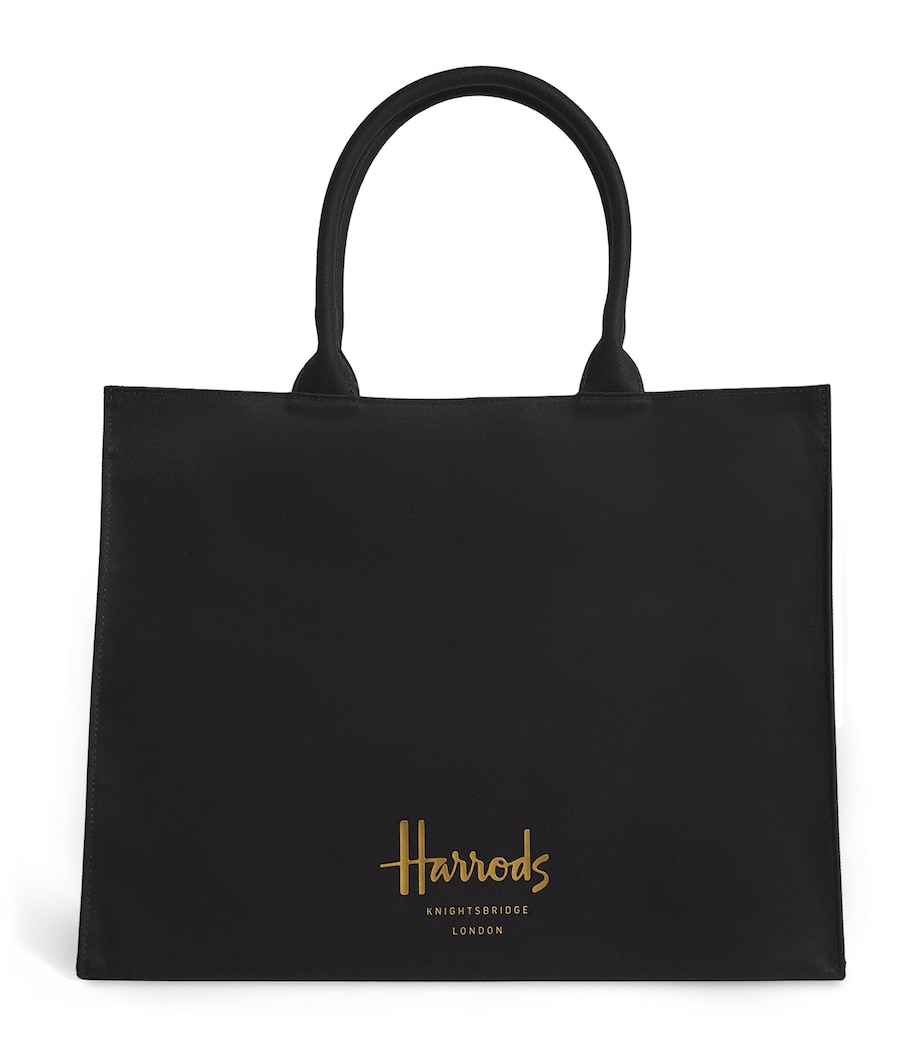 Large Cotton Logo Tote Bag BLACK Image 1