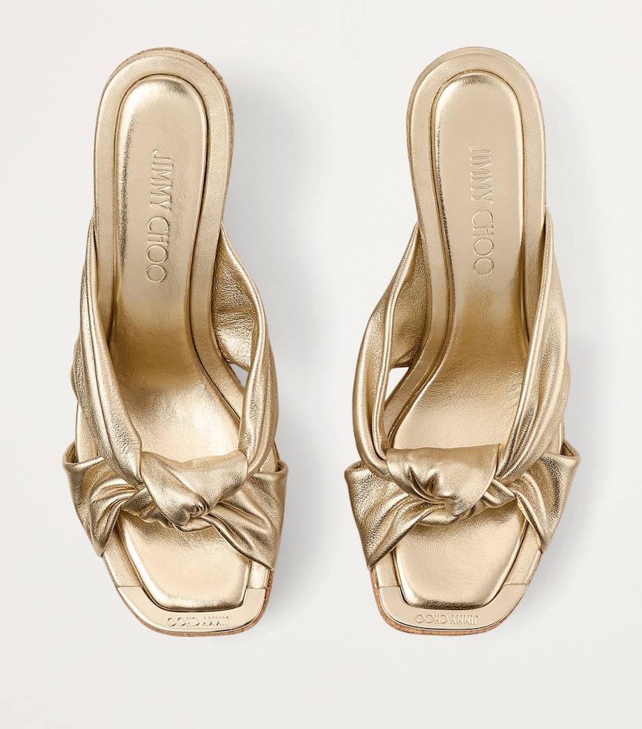 Avenue 110 Leather Metallic Wedge Sandals GOLD Image 3