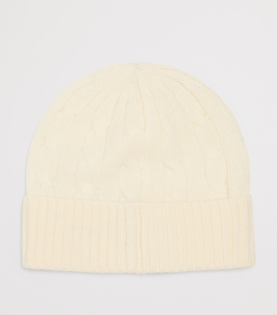 Wool-Cashmere Polo Pony Beanie CREAM Image 2