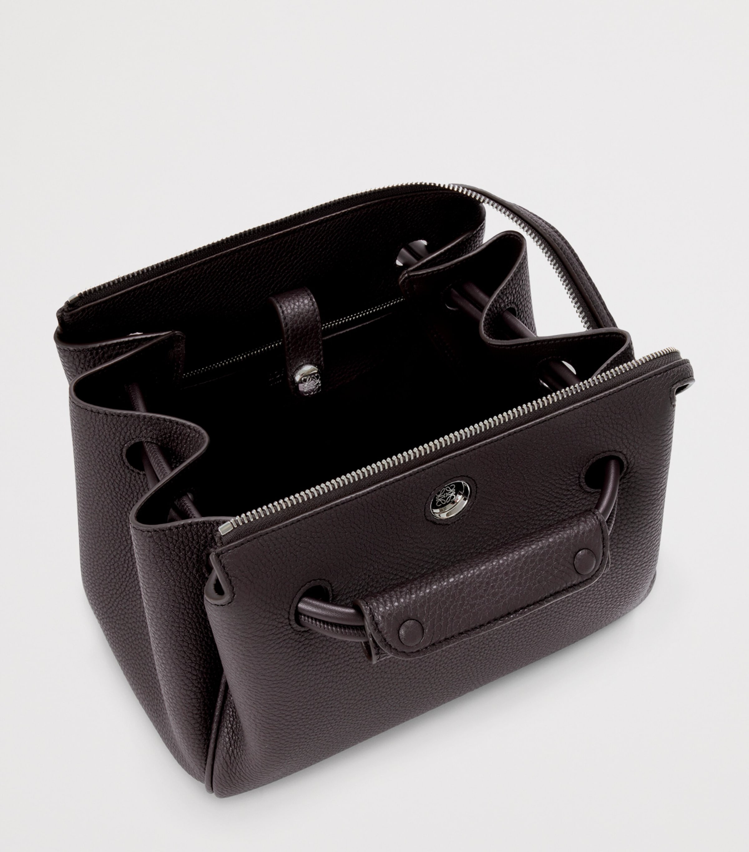 LOEWE Small Calfskin Madrid Shoulder Bag Dark Ebony Image 9