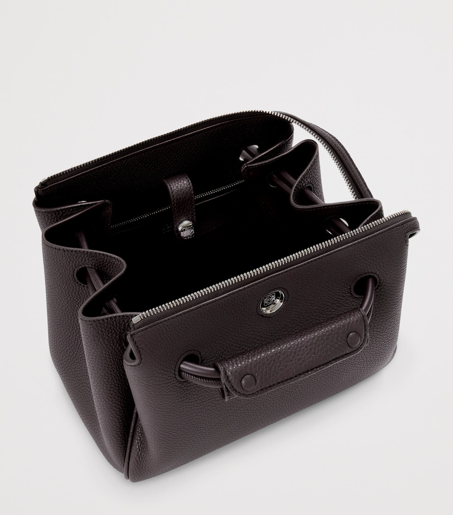 Small Calfskin Madrid Shoulder Bag DARK EBONY Image 9