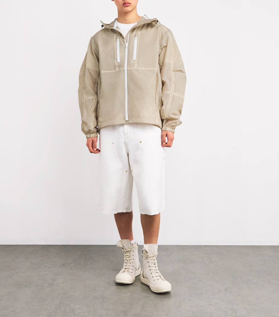 MORDECAI Mens Natural Icon Windbreaker Jacket Sand Image 2