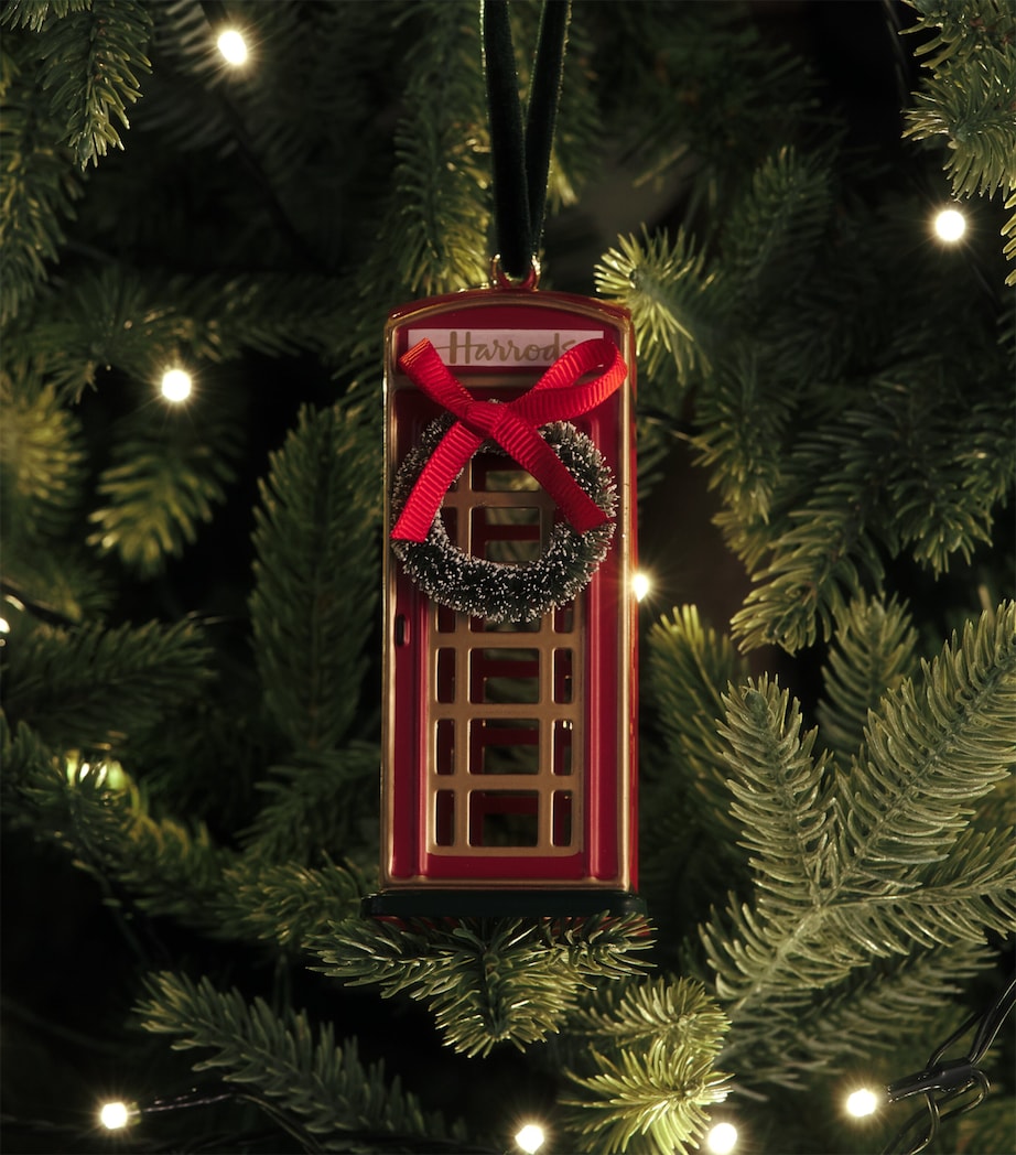 Harrods Phone Box Tree Decoration Red Image 3