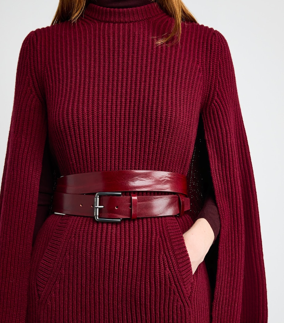 Wool-Cashmere Mini Dress RASPBERRY Image 4