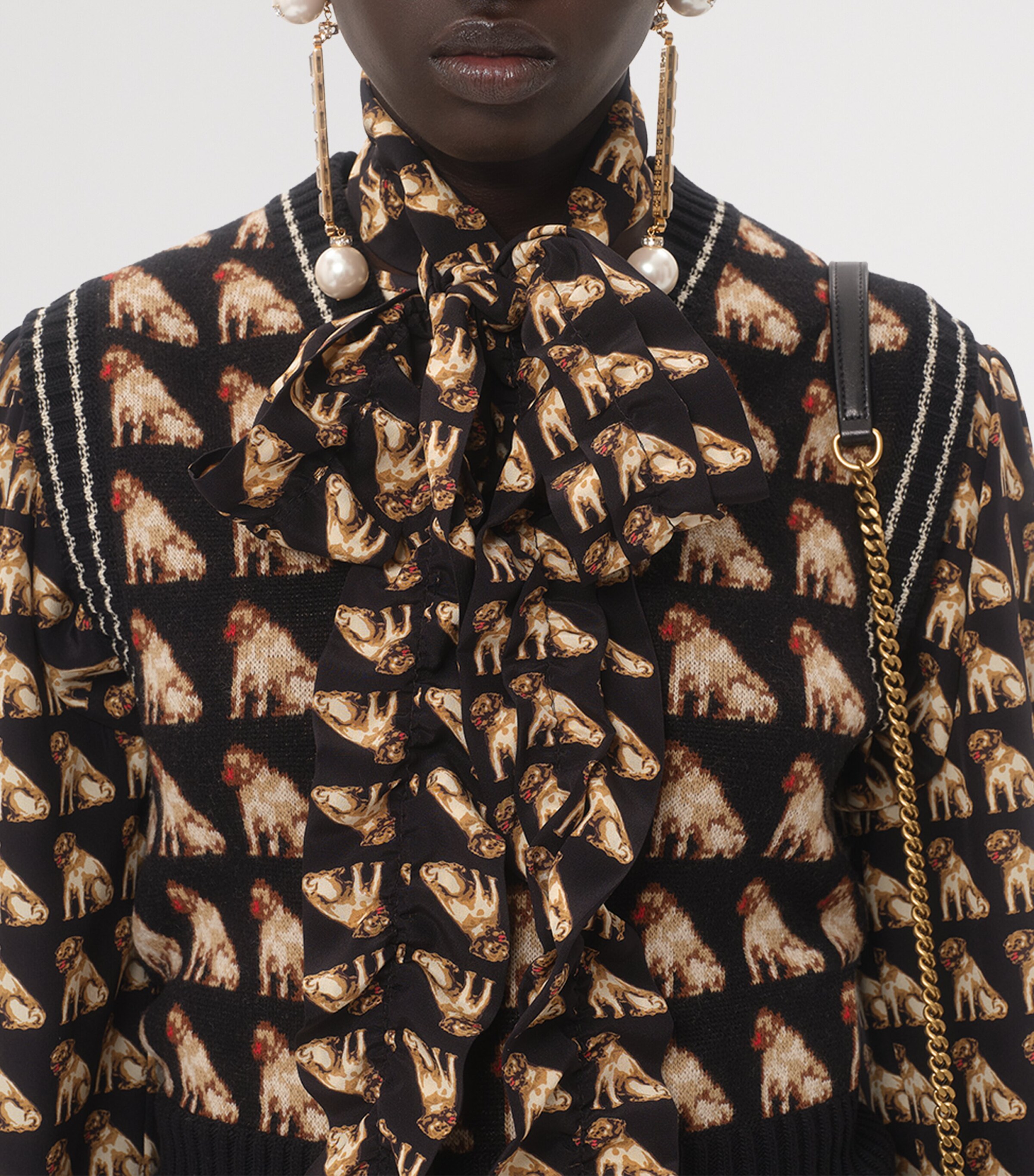Silk Dog Print Shirt K92 Image 6