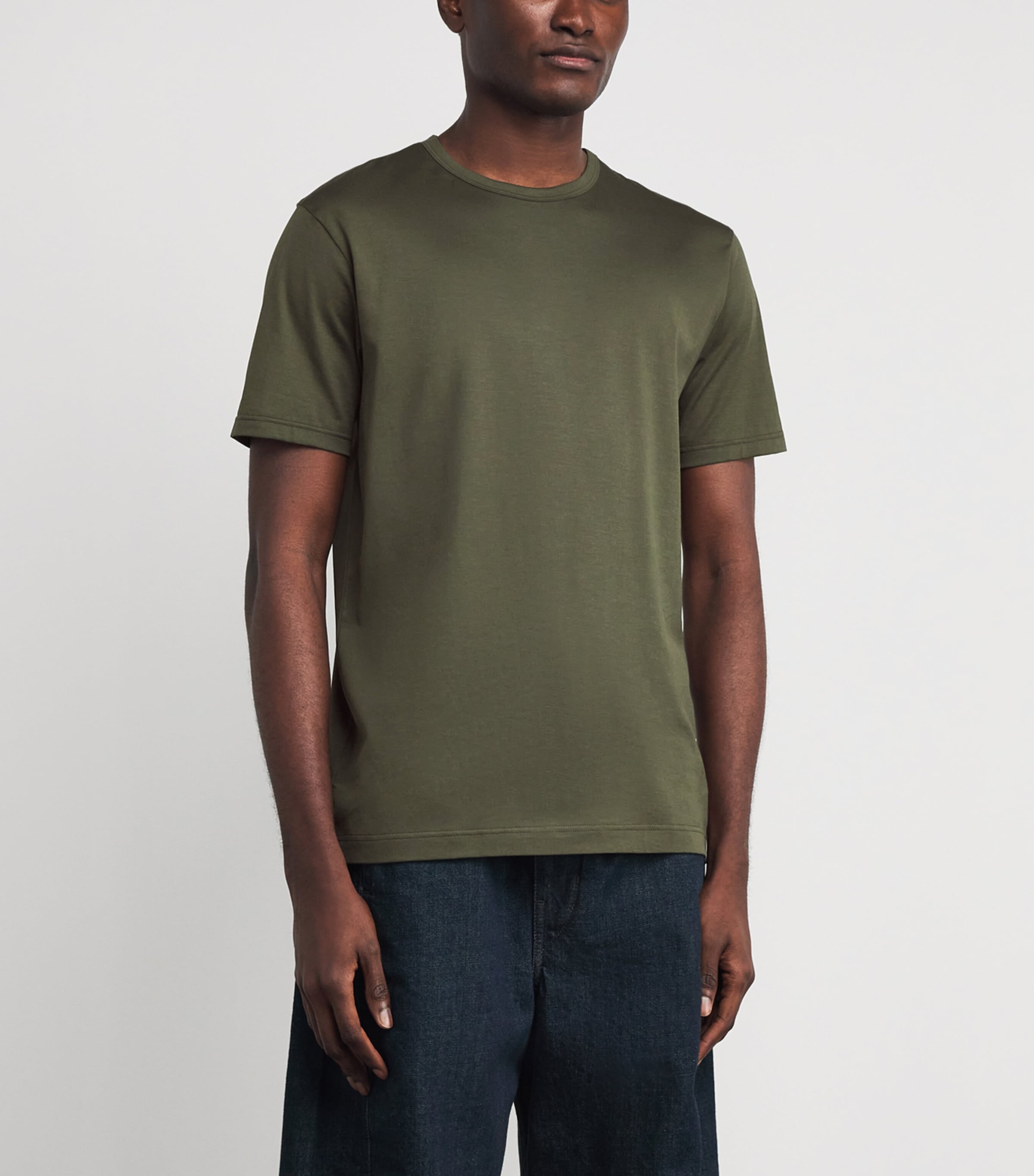 Sunspel Mens Supima Cotton Classic T-Shirt Gniz Deep Image 4