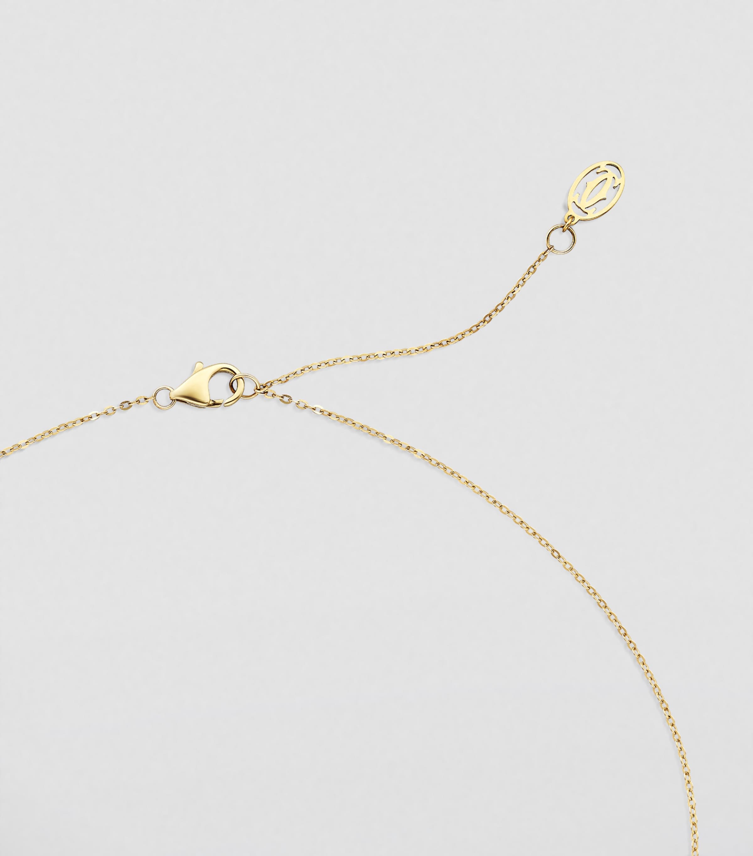 Mixed Gold and Diamond Trinity Necklace (36-40cm) MIXED GOLD Image 4