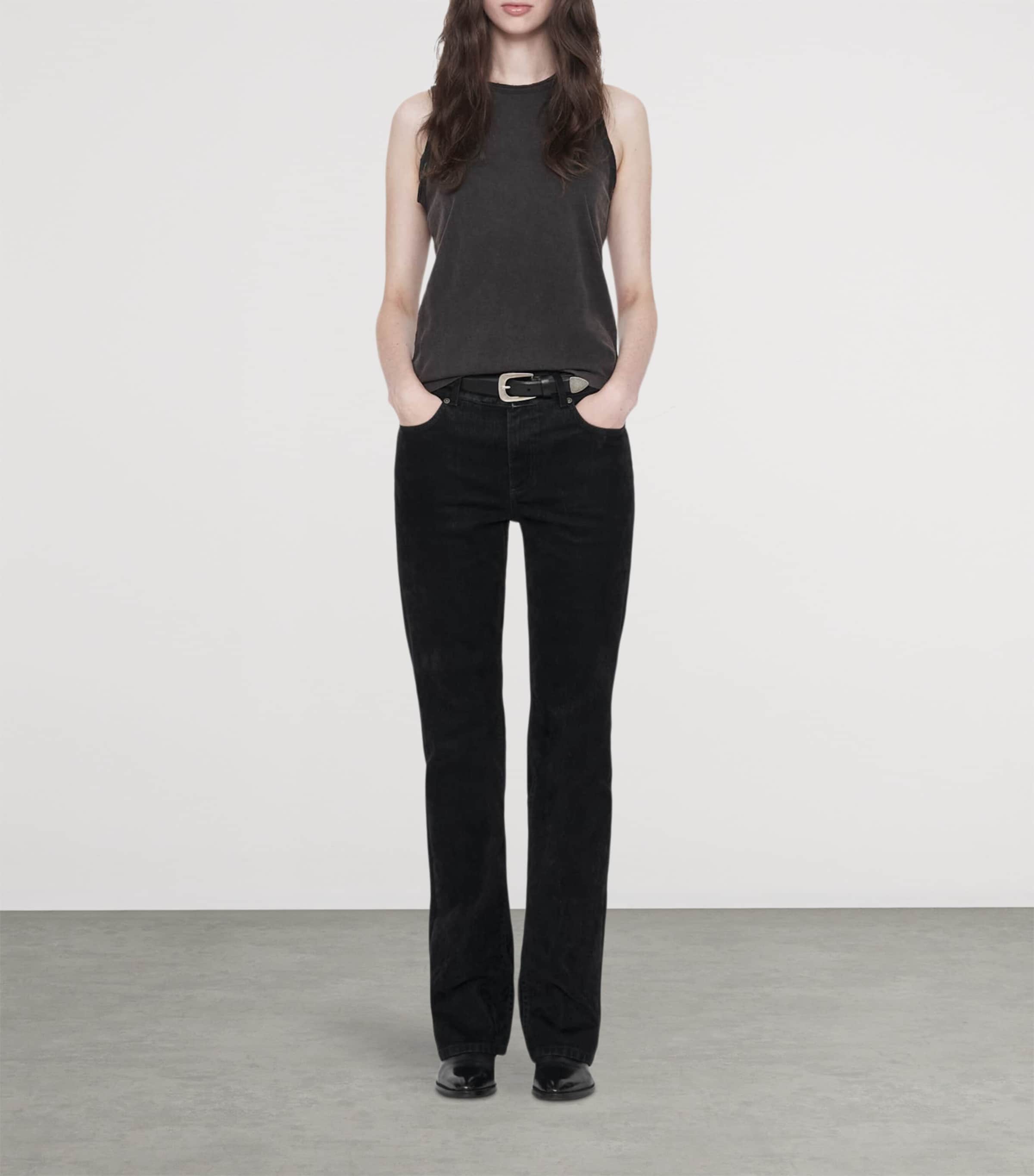 AllSaints Womens Organic Cotton Jenny Tank Top Washed Black Image 2