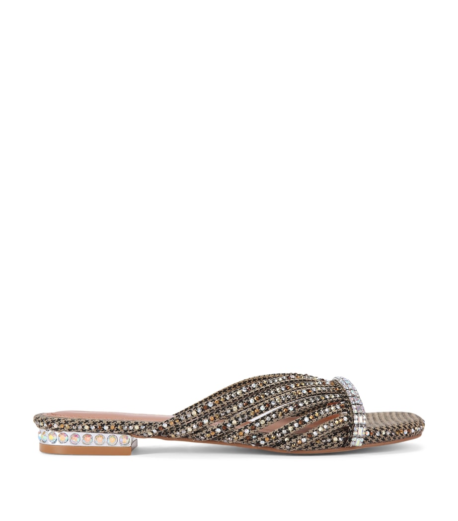 Kurt Geiger London Crystal Strap Mules Beige Comb Image 1