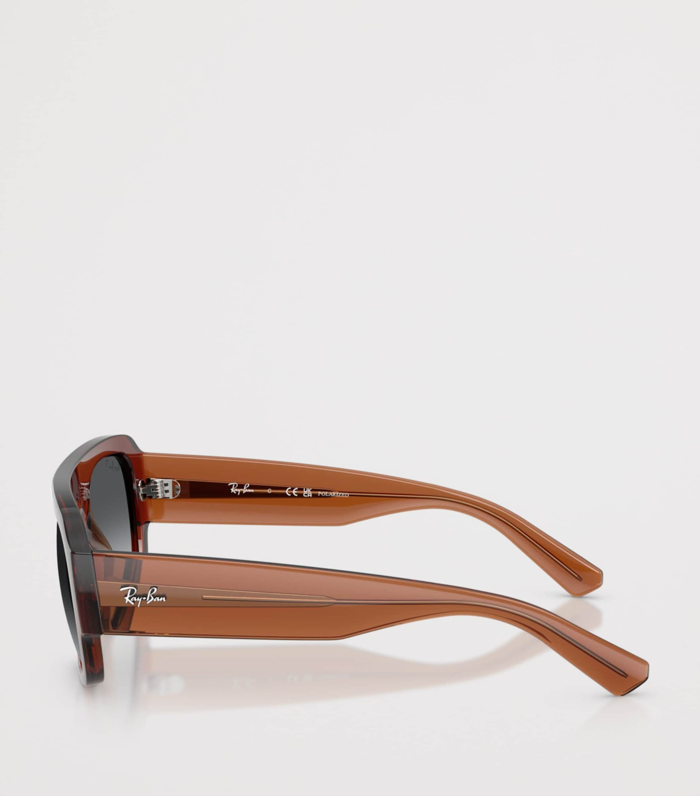 Ray-Ban RB2218 Irregular Sunglasses Brown Image 3