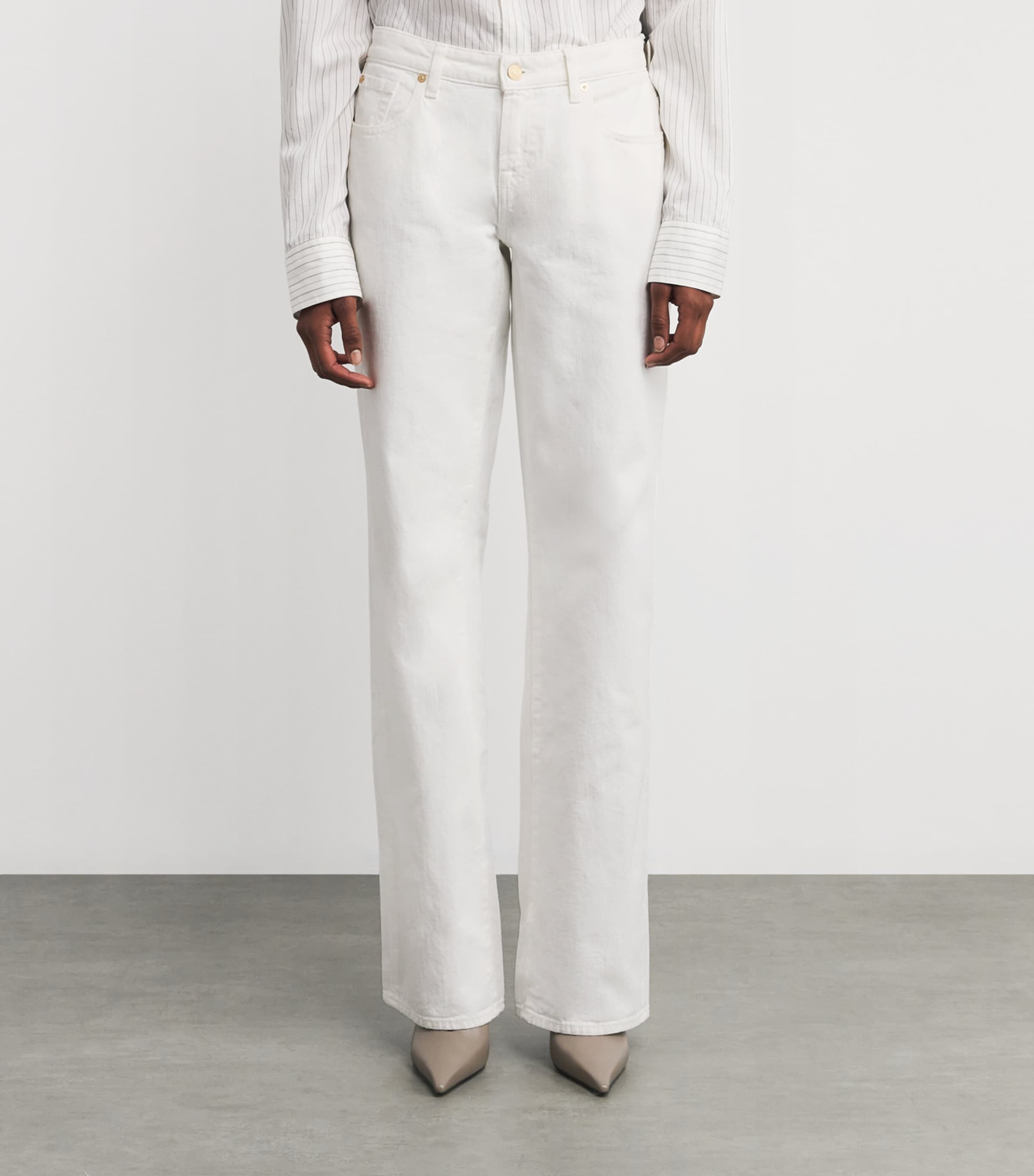 Comfort Fabric Low Straight Jeans MILKYWAY Image 3