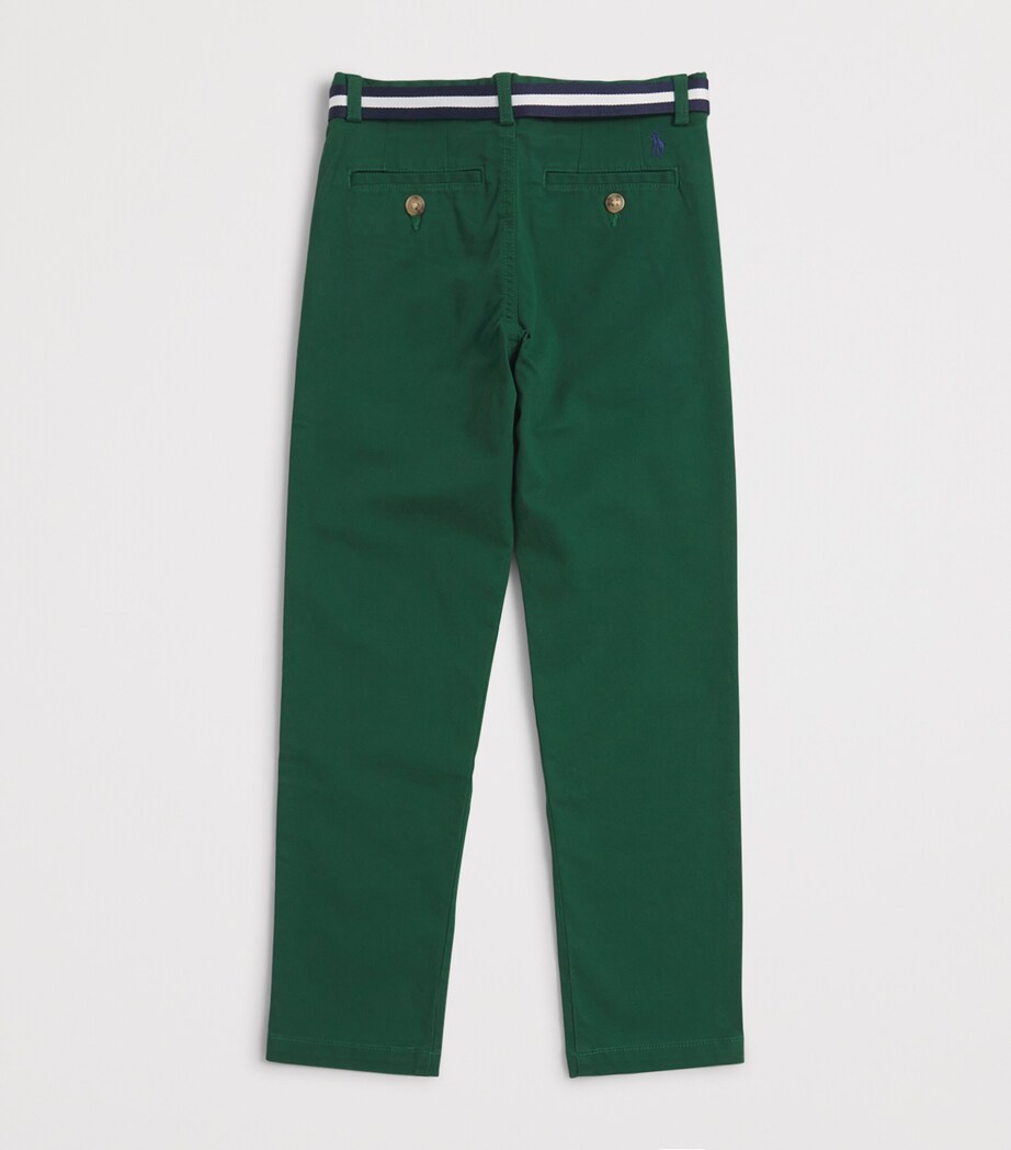 Belted Bedford Straight Trousers (2-7 Years) GREEN Image 2
