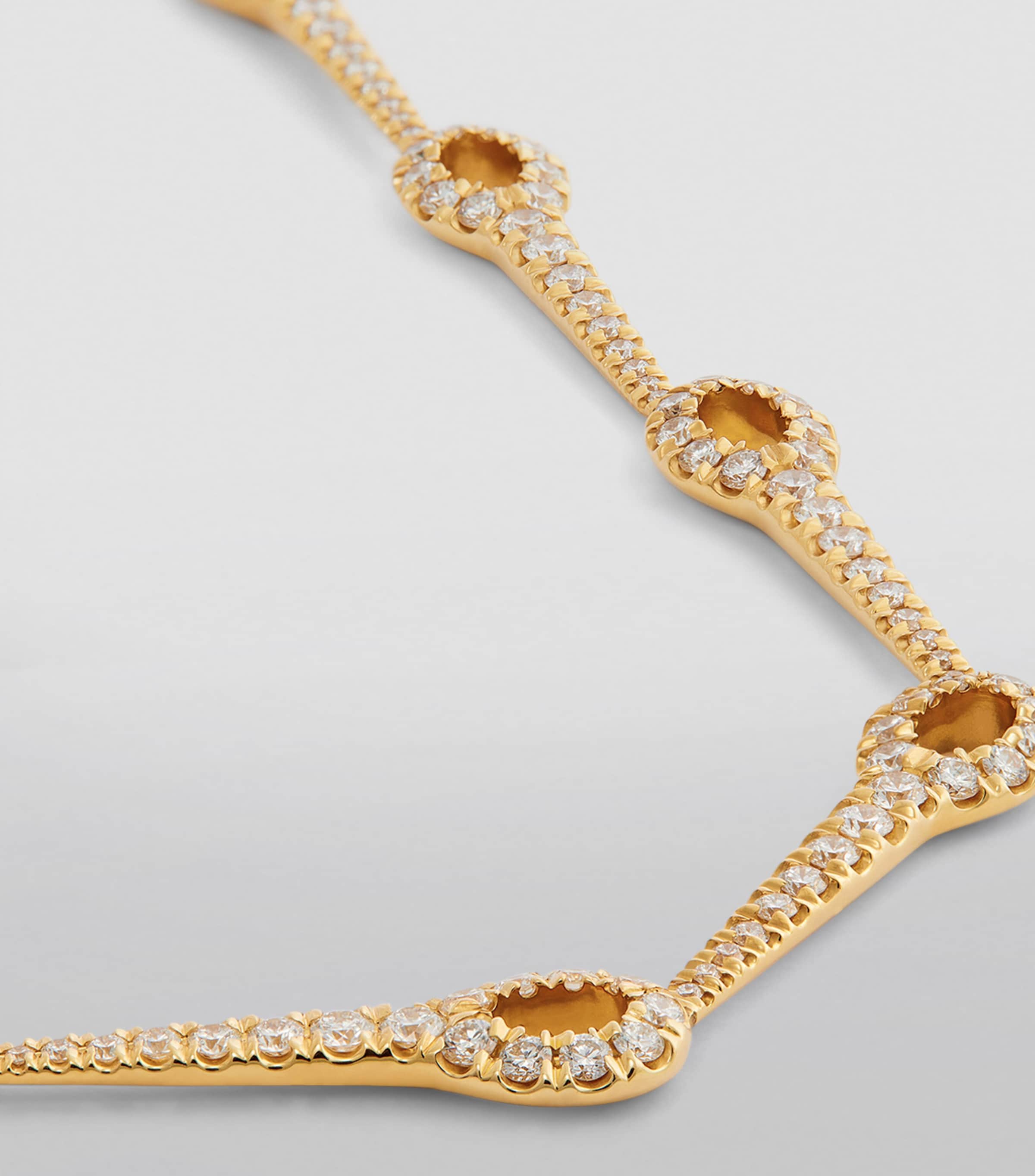 Yellow Gold and Diamond Lola Needle Necklace YELLOW GOLD Image 3
