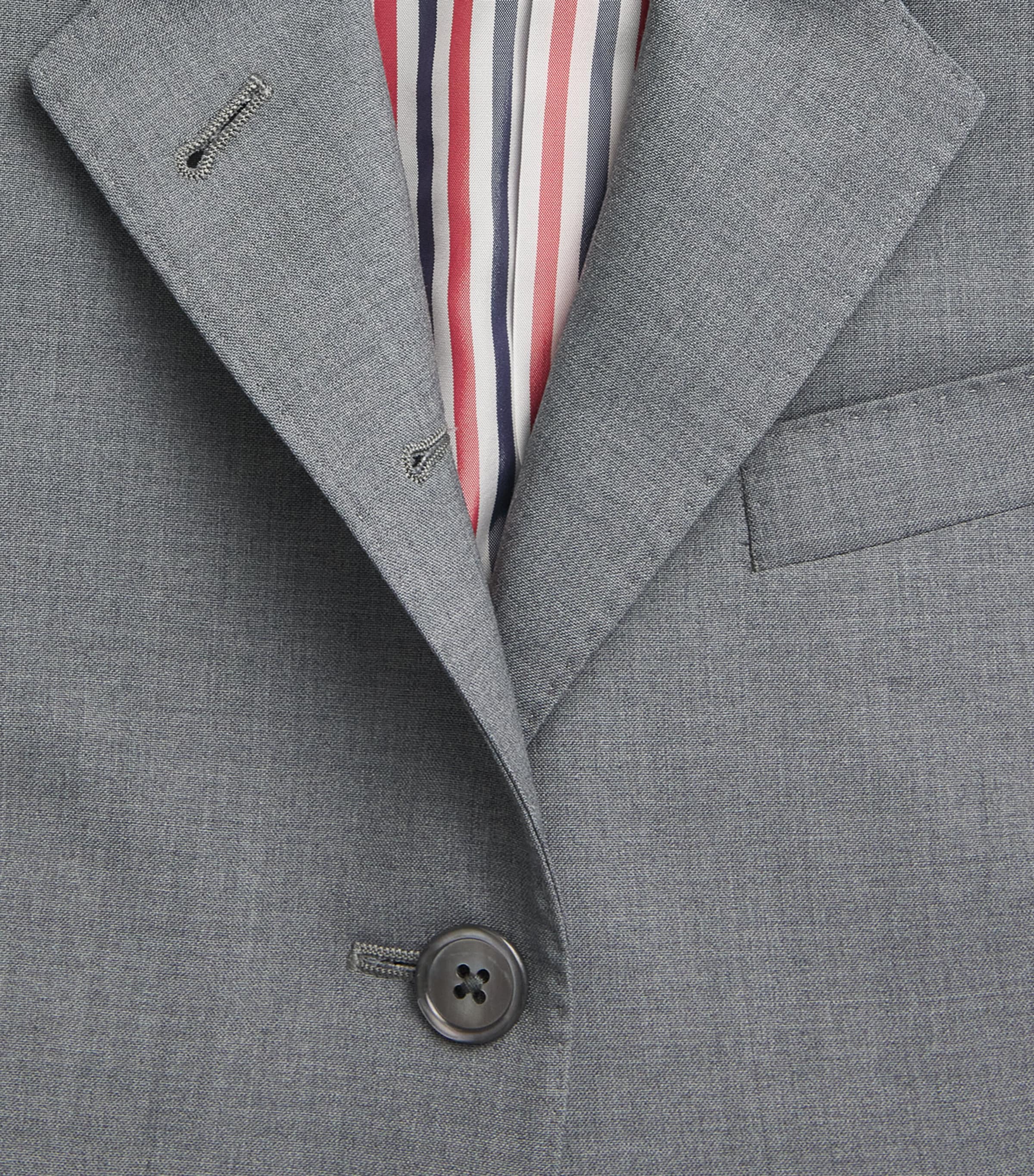 Thom Browne Womens Wool High Armhole Sport Coat Med Grey Image 6