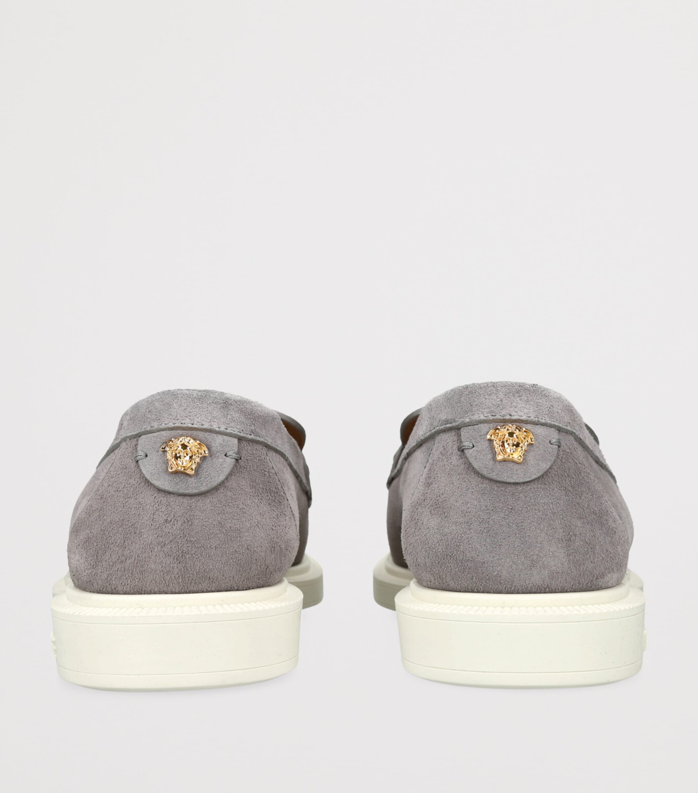Suede Greco Monogram Loafers GREY Image 2