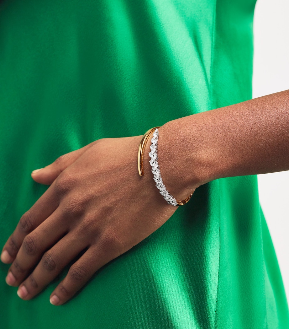 Mixed Gold and Diamond Bangle MIXED GOLD Image 5