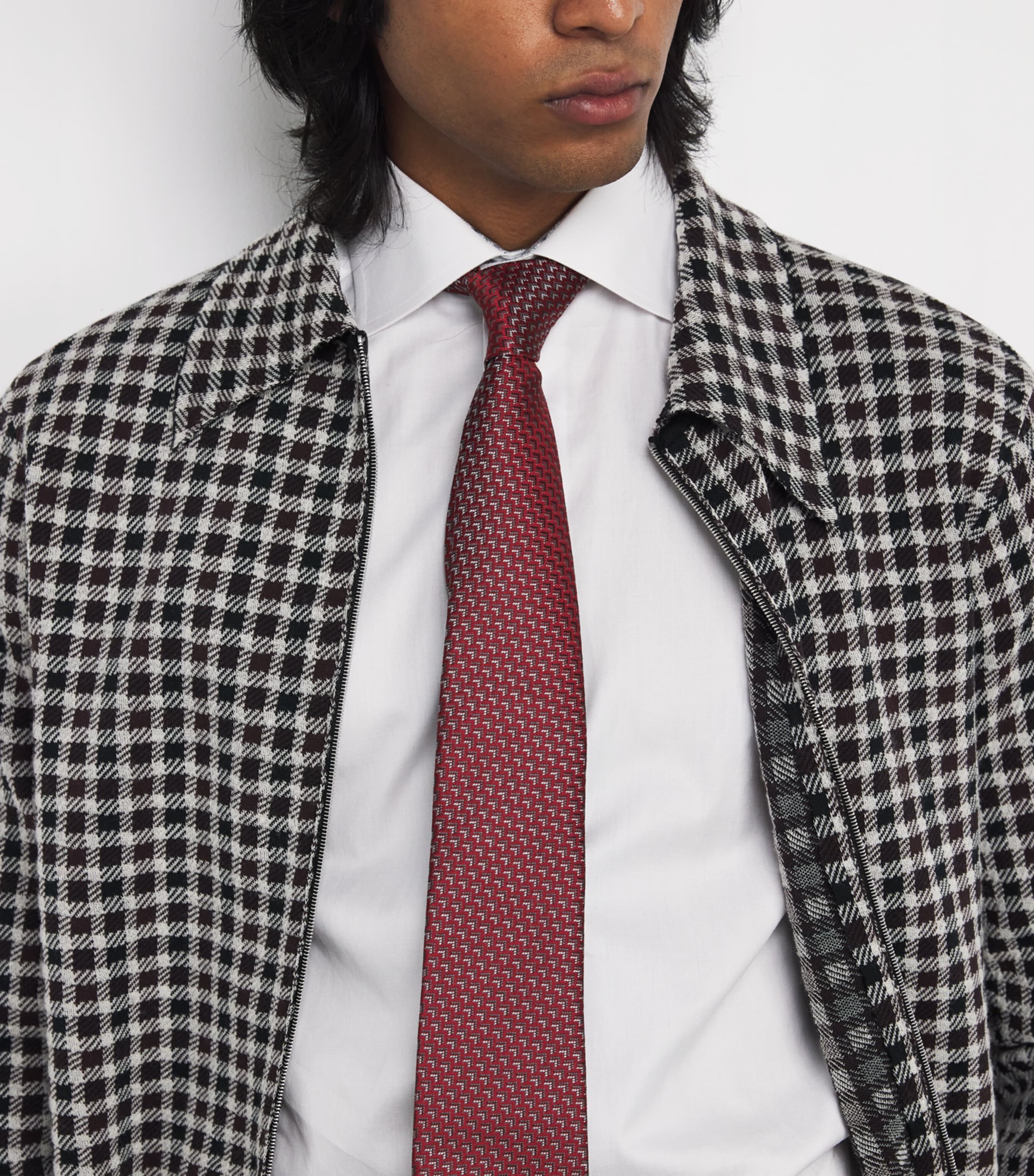 Silk Geometric Jacquard Tie F5005 Image 2