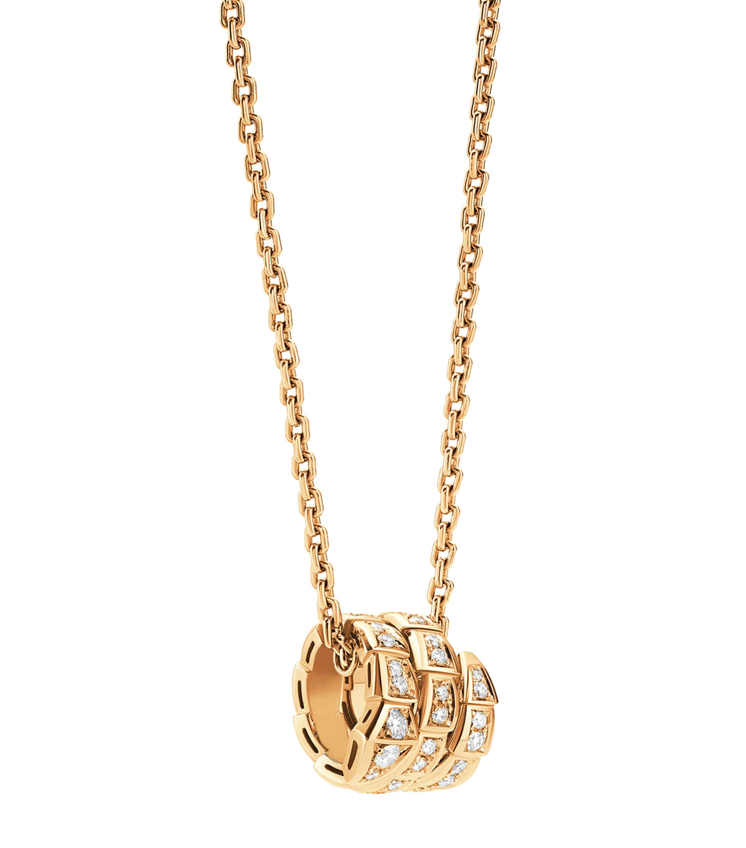 Bvlgari Yellow Gold And Diamond Serpenti Viper Necklace