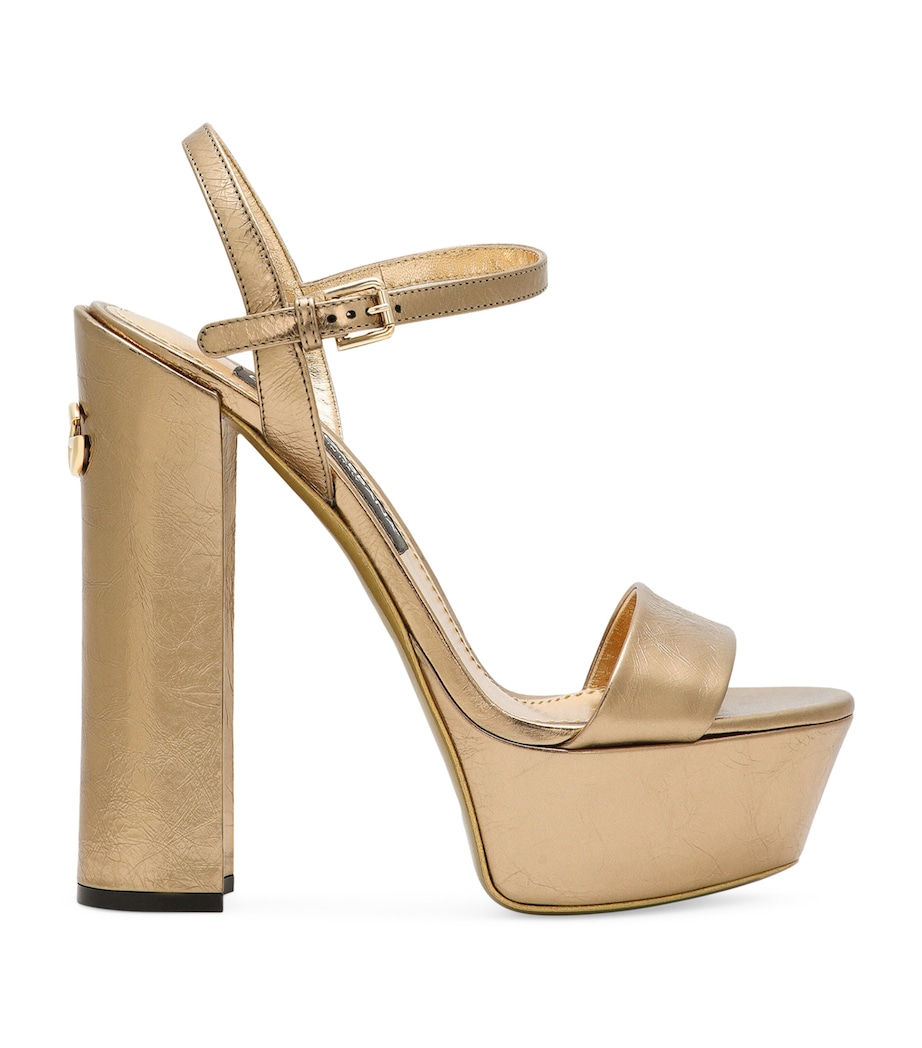 Leather Platform Sandals 105 8H945-GOLD Image 1