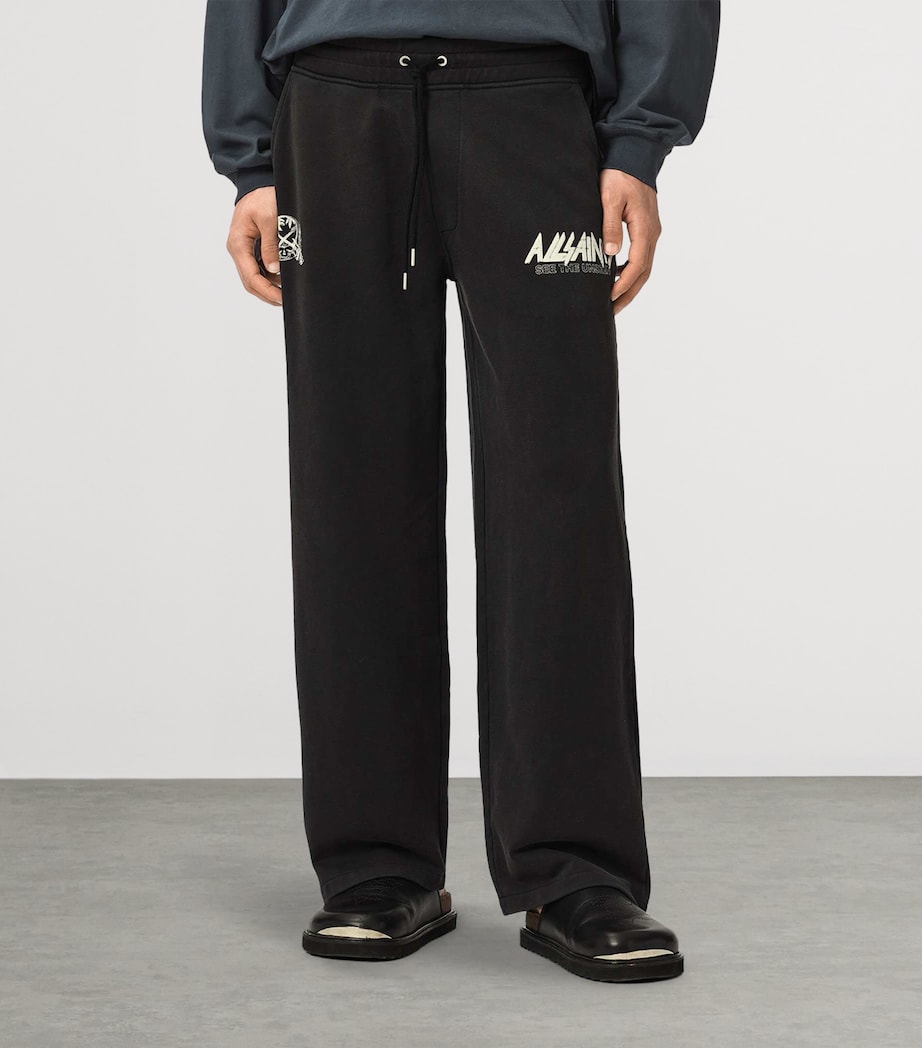 AllSaints Mens Organic Cotton Chromium Sweatpants Washed Black Image 3