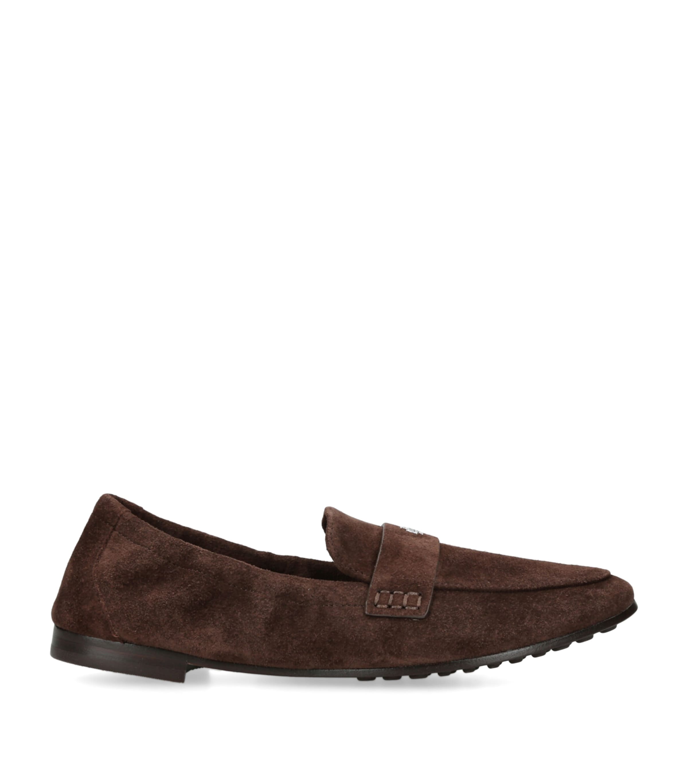 Tory Burch Suede Ballet Loafers In Brown