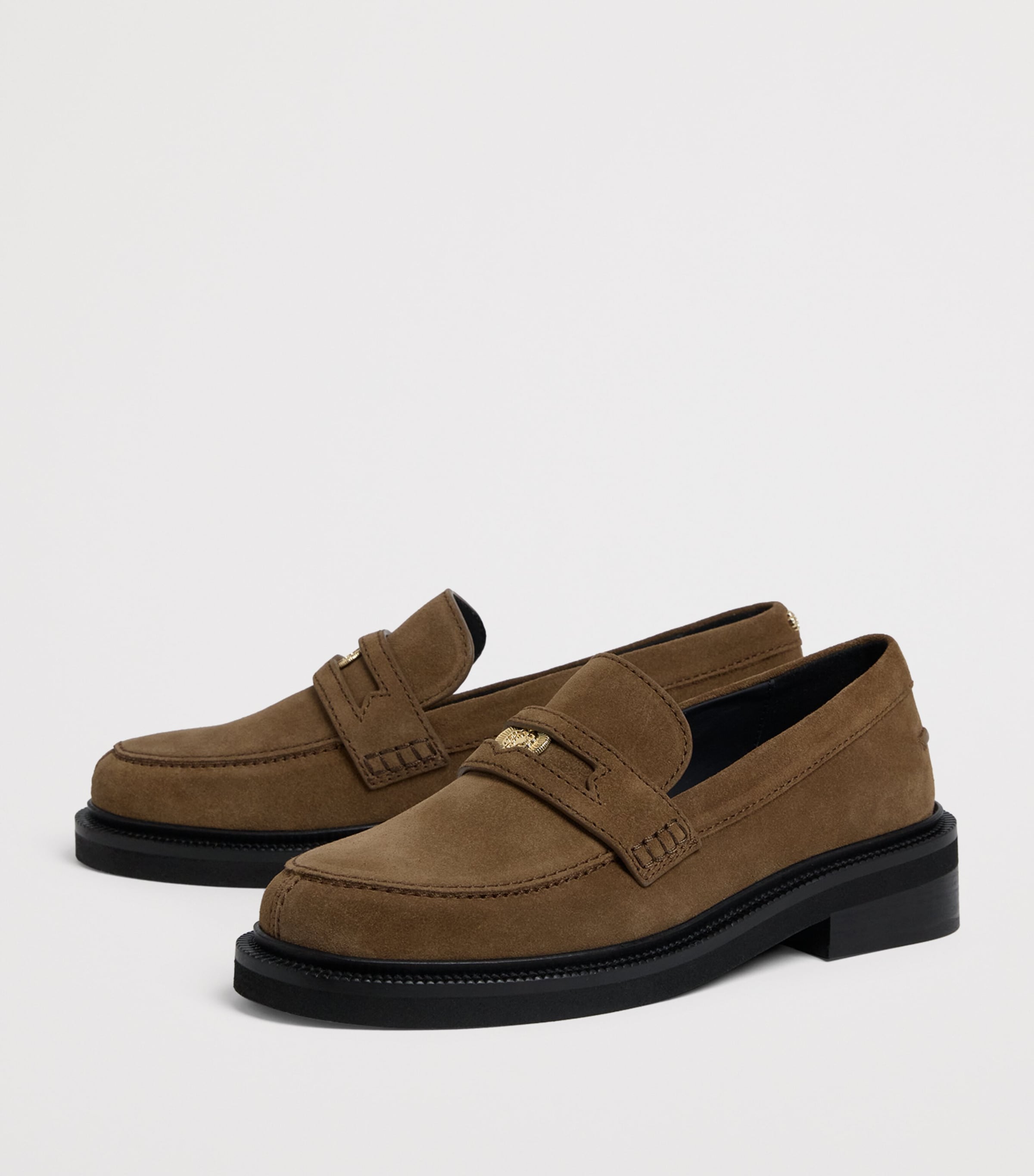 Suede Penny Loafers CAMEL Image 3