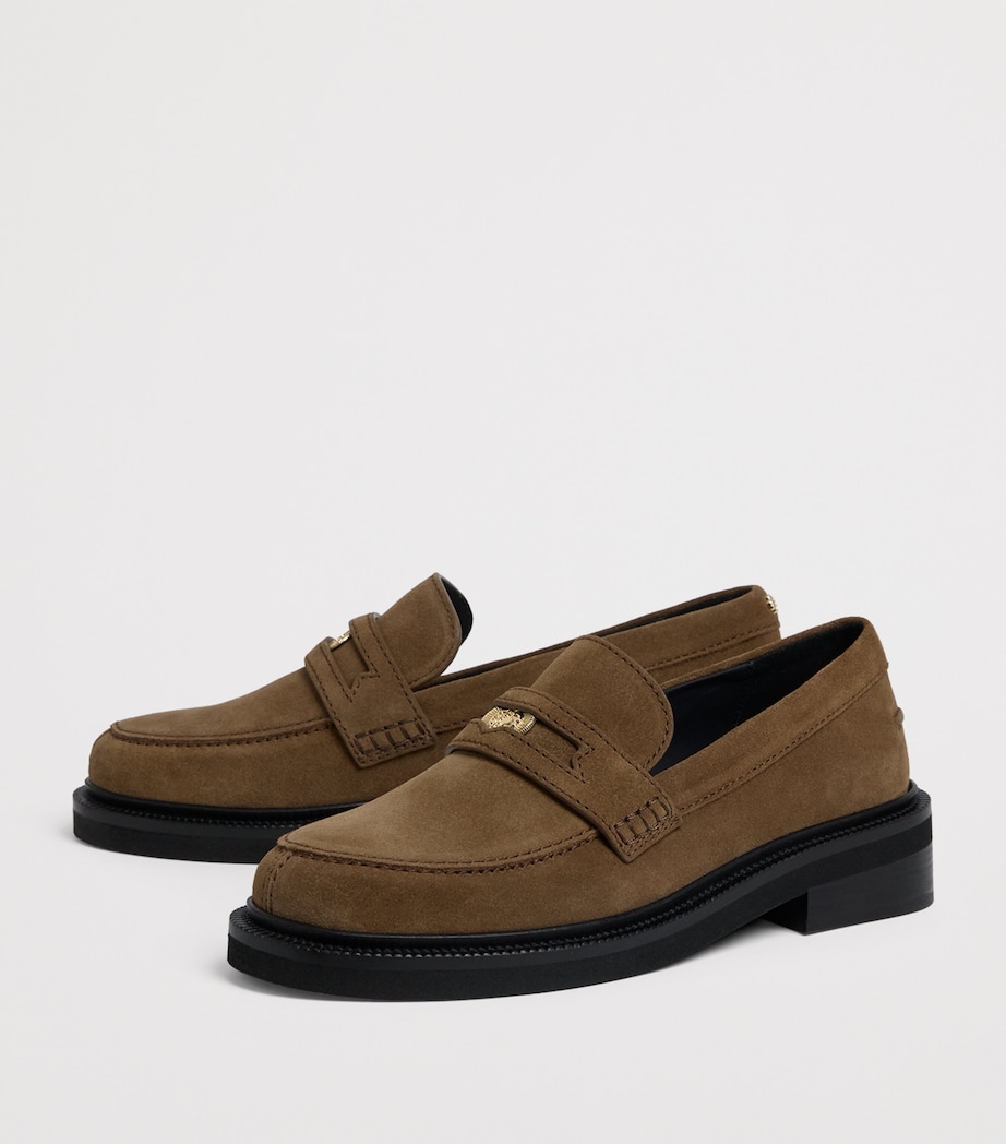 Suede Penny Loafers CAMEL Image 3
