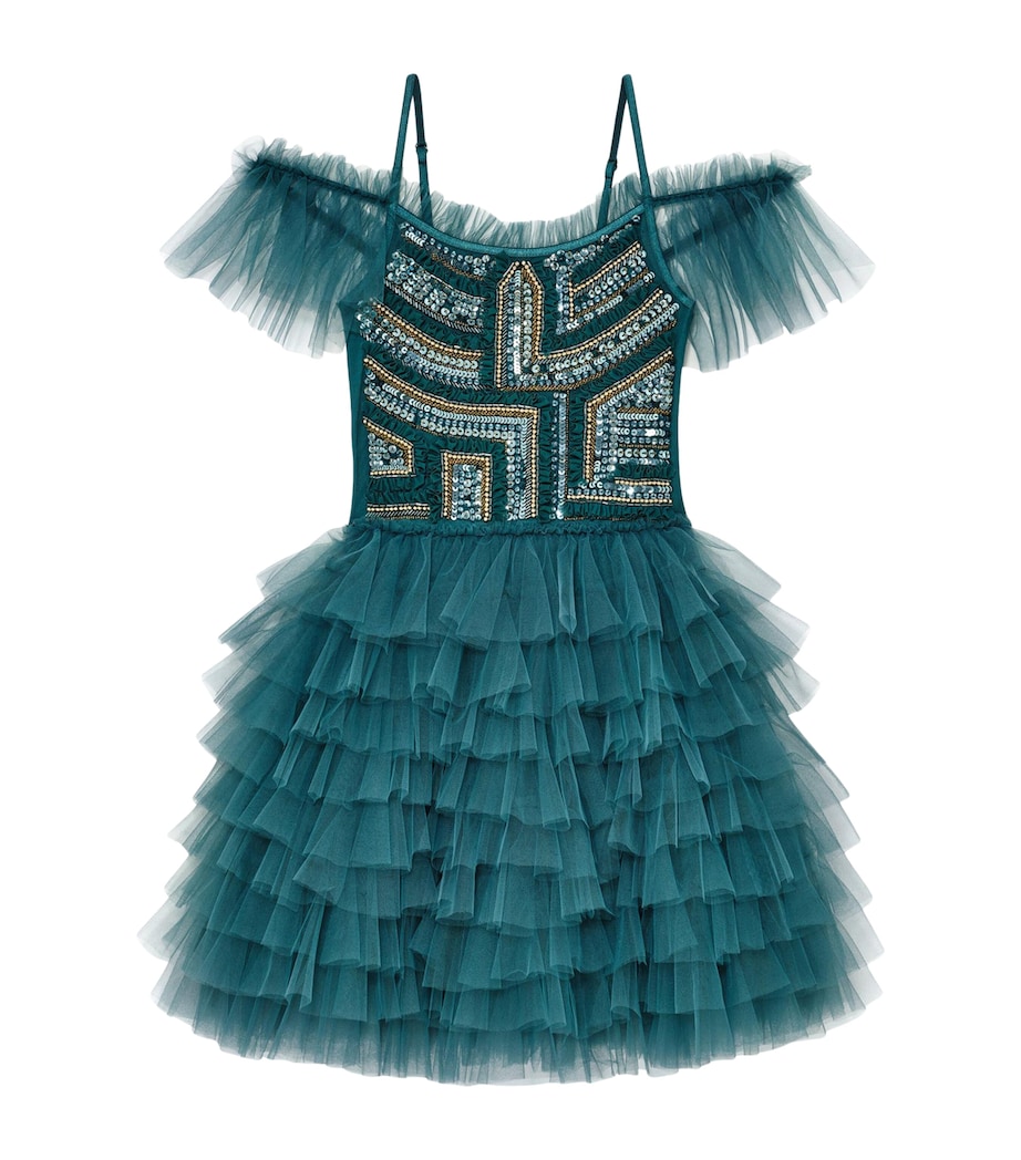 Tulle Emerald Reverie Dress (2-11 Years) EVERGREEN Image 1