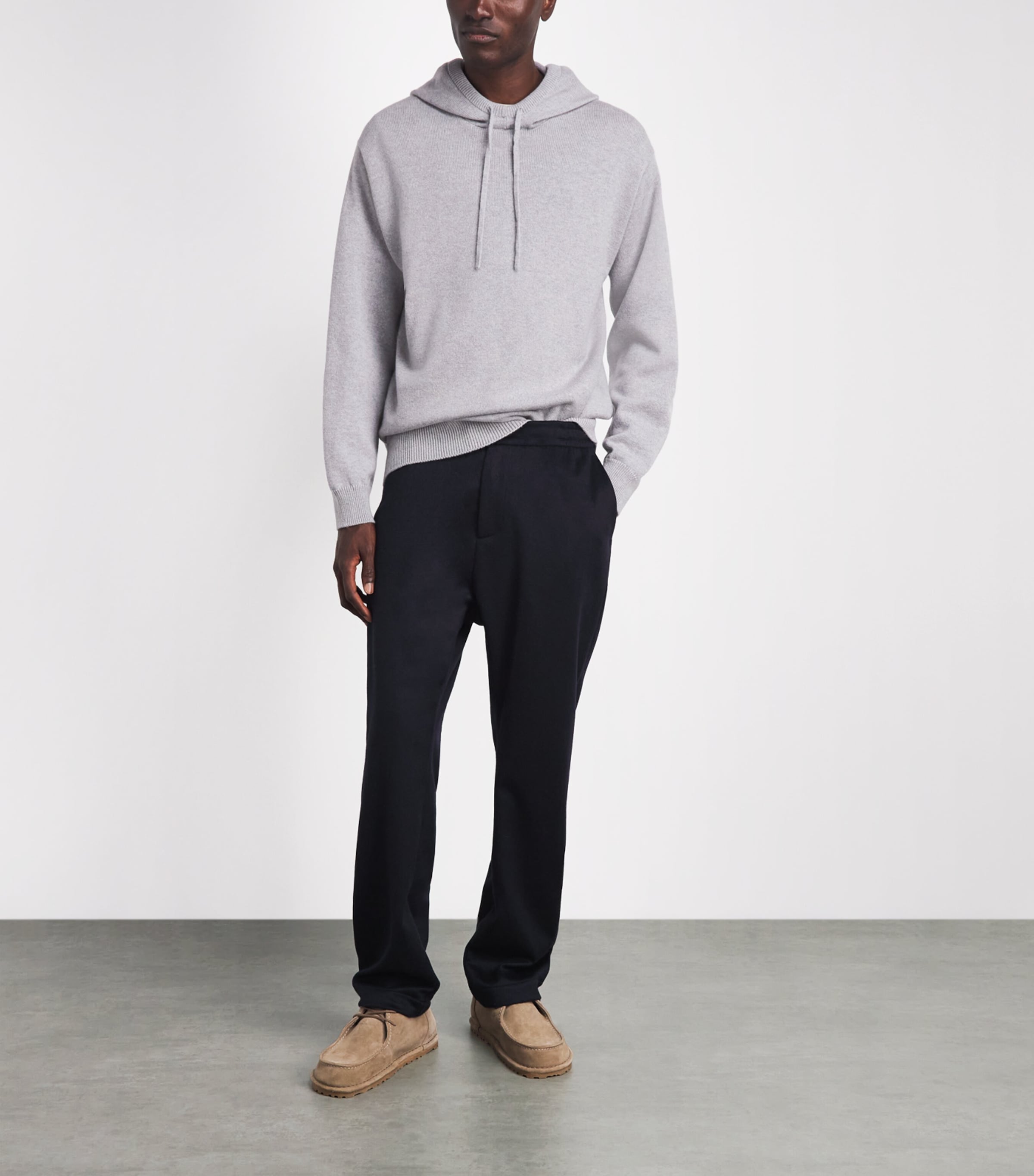 Harrods Cashmere Hoodie Coyote Image 2