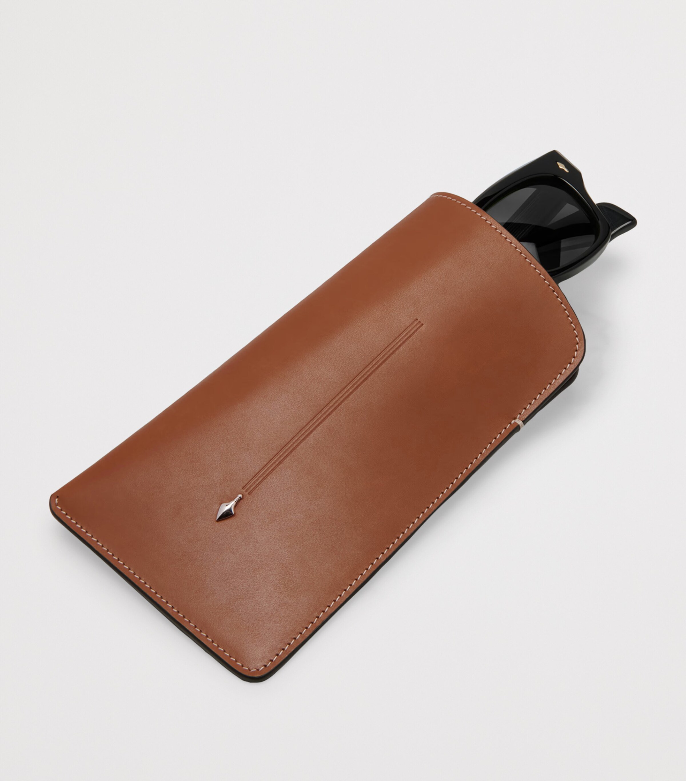 Jacques Marie Mage Leather Circa Sunglasses Slip Case Tan (l) Image 3