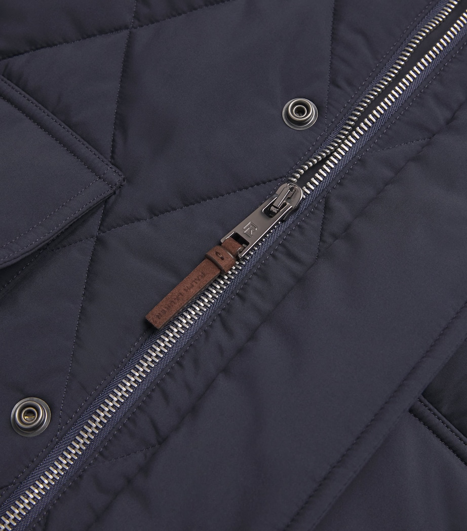 Ralph Lauren Purple Label Mens Down Quilted Field Jacket Navy Image 5