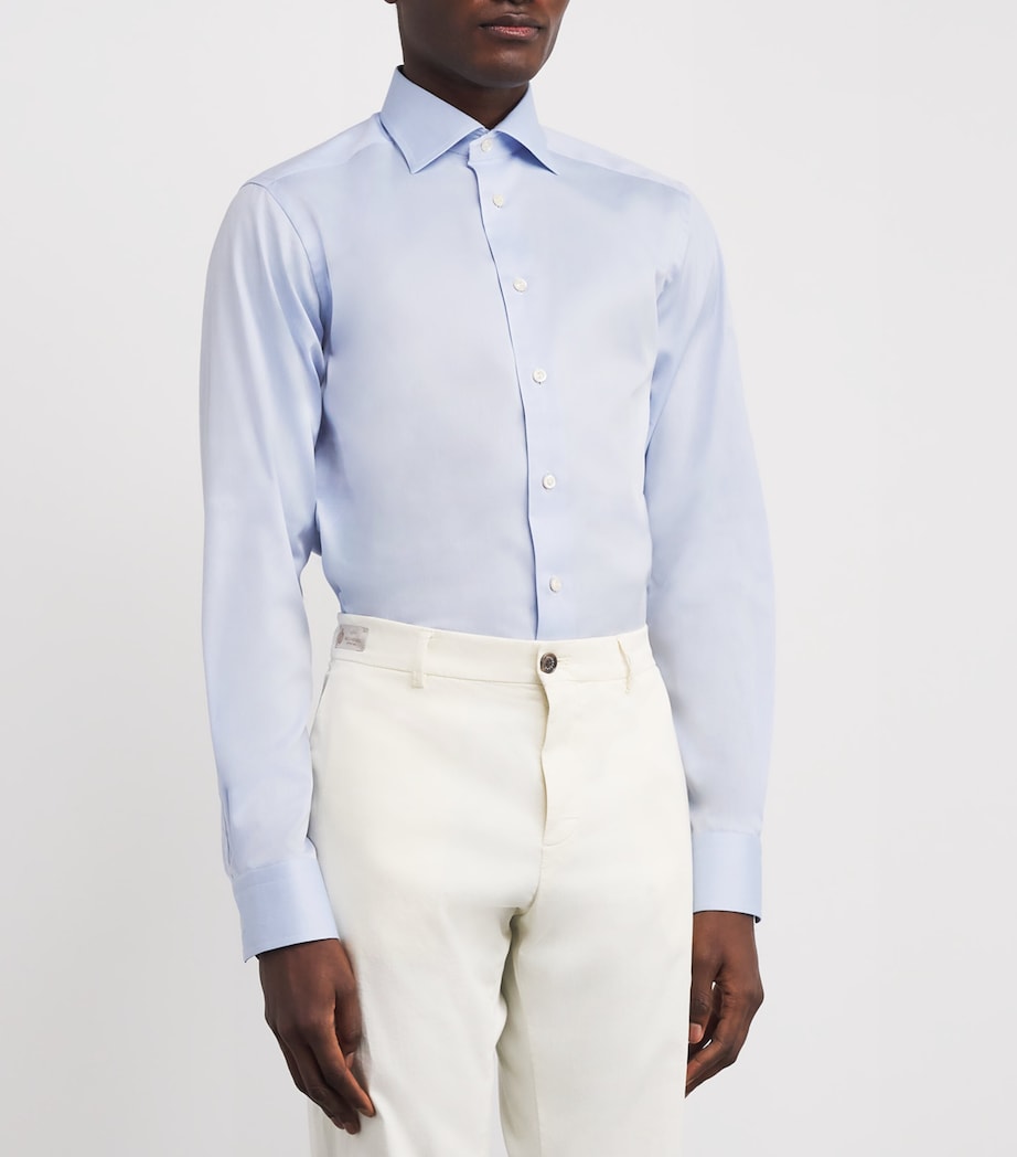 Cotton Twill Contemporary Fit Shirt 21 LIGHT BLUE Image 3