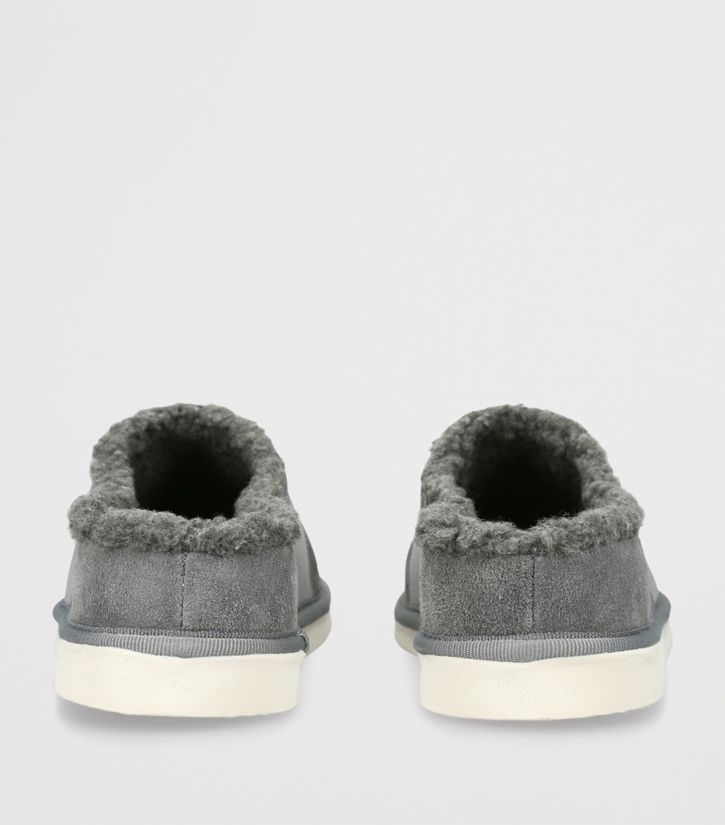 Chloé Kids Suede Shearling-Lined Slipper Grey Image 2