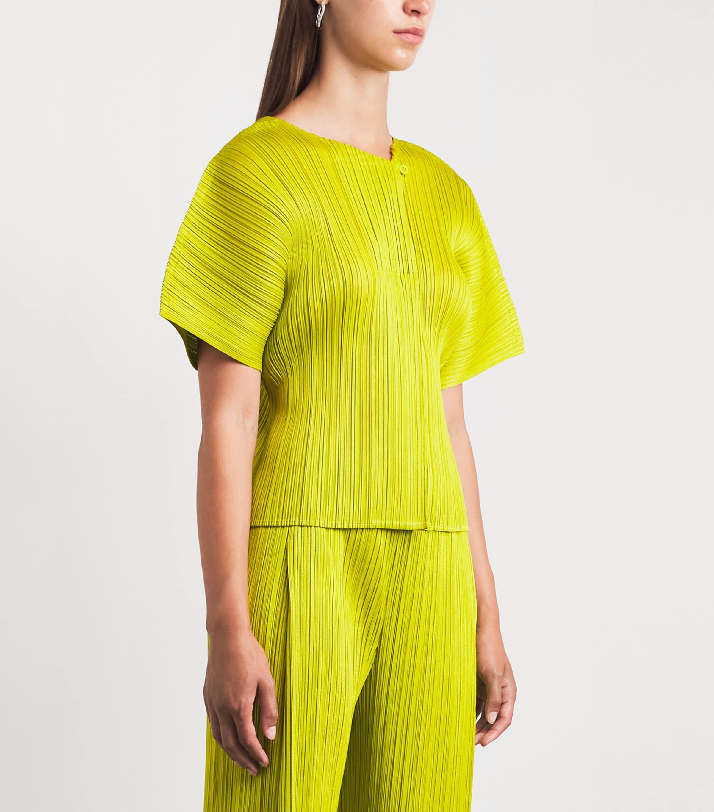 Pleats Please Issey Miyake Green Monthly Colors June Top | Harrods US