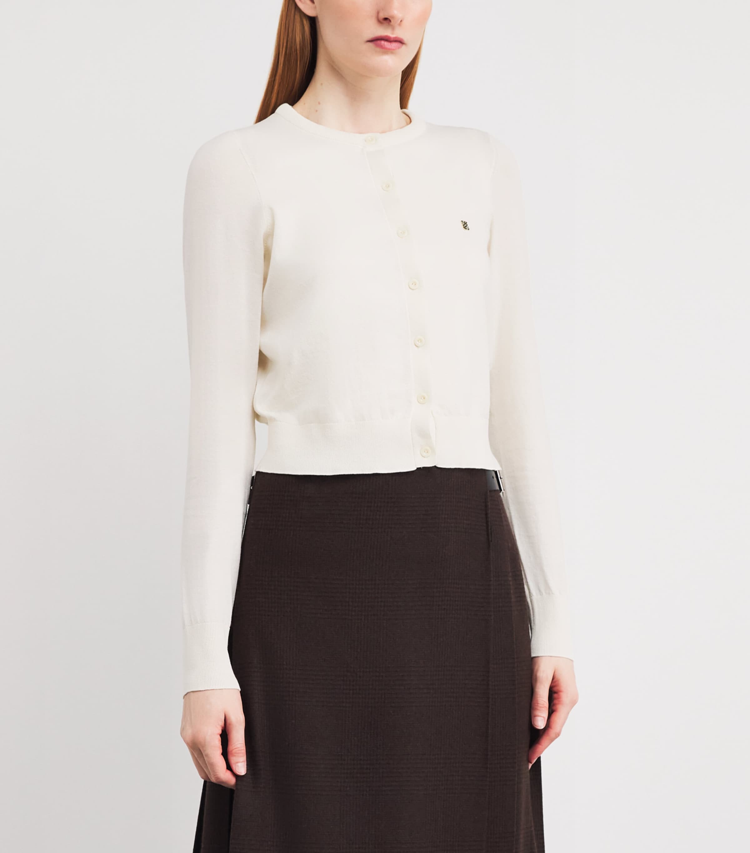 Cotton-Blend Cardigan ECRU Image 3