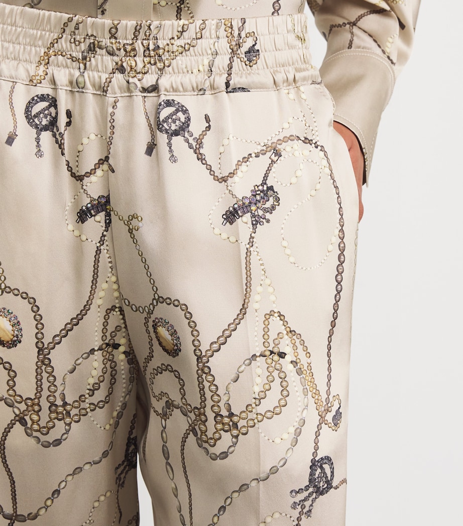 Silk Printed Trousers 9474 PUMICE Image 6