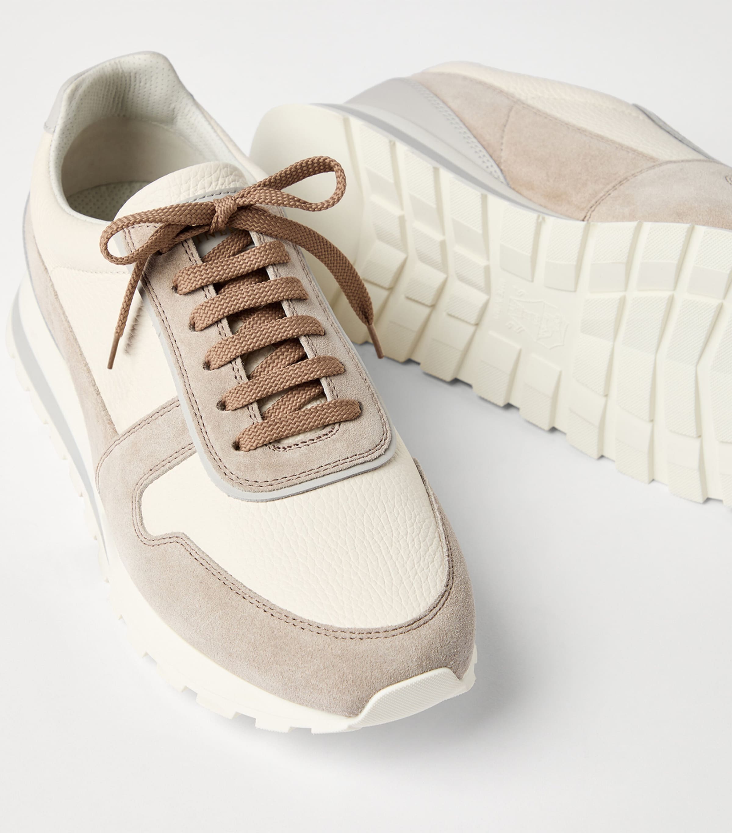 Suede-Calfskin Runner Sneakers CZZ12 Image 6