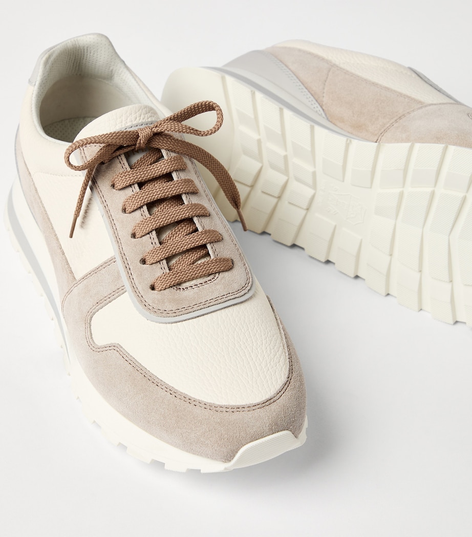 Suede-Calfskin Runner Sneakers CZZ12 Image 6