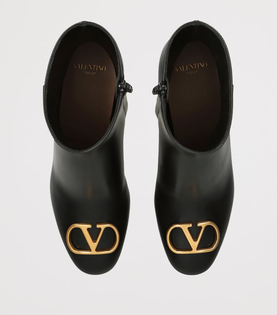 Leather Signature VLogo Boots 55 BLACK Image 4