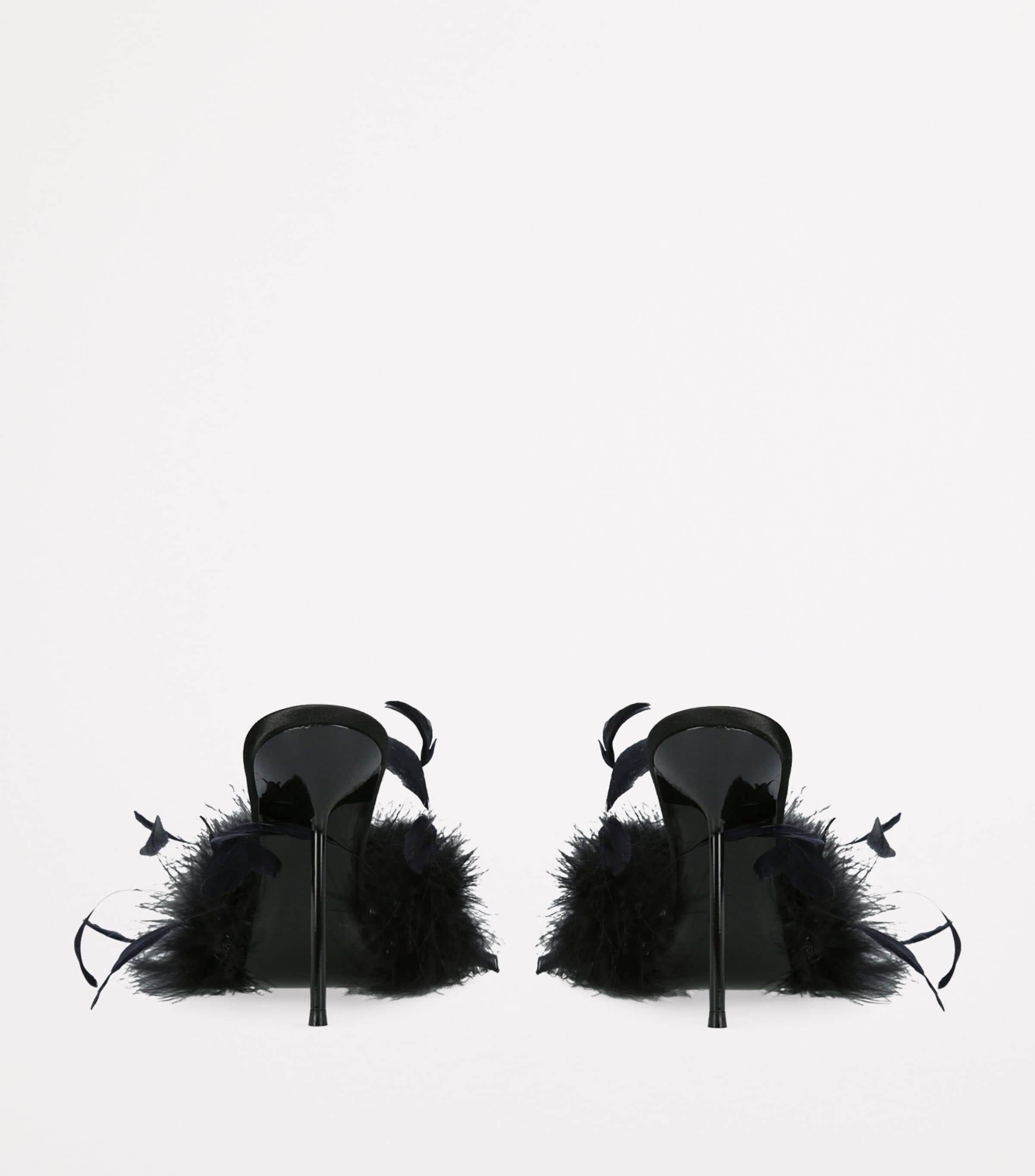 Paris Texas Feather Lidia Mules 105 Black Image 2