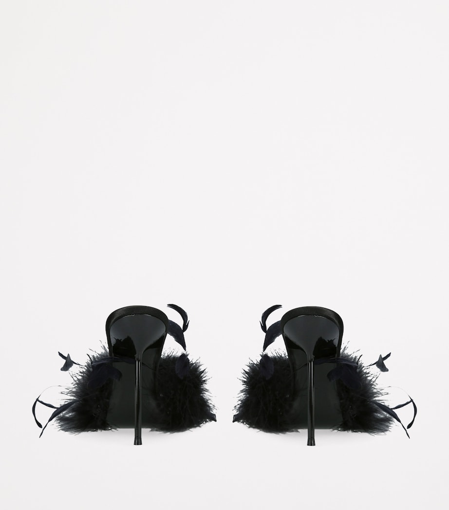 Paris Texas Feather Lidia Mules 105 Black Image 2
